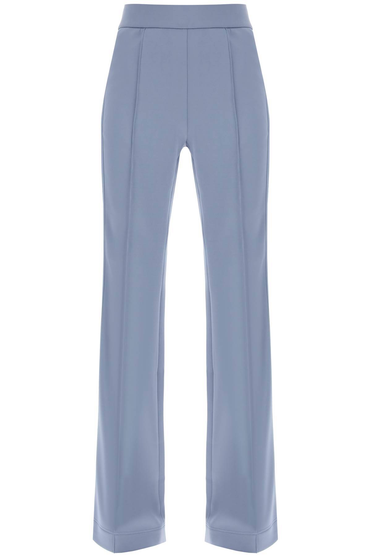Fendi Flared Pants With Logo Tape In Light Blue