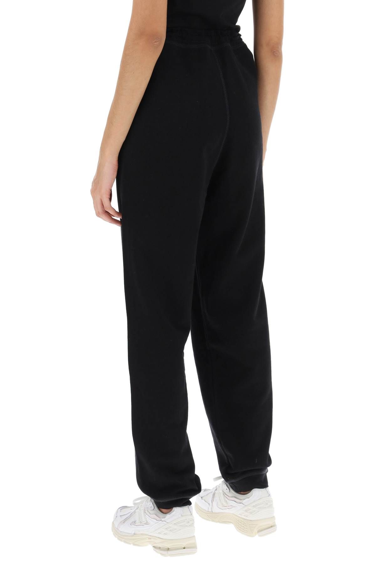 Shop Ganni Joggers In Cotton French Terry In Black