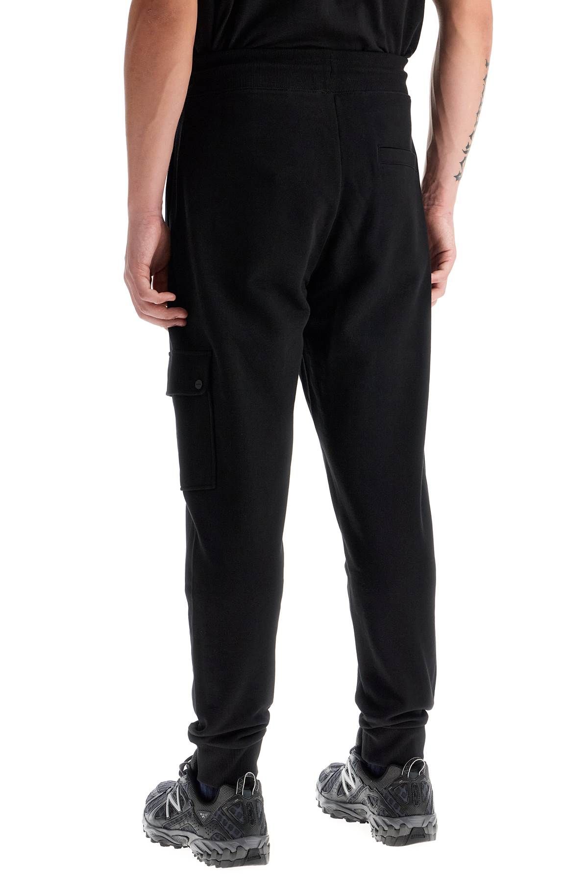 Shop Hugo Cotton Joggers With Cargo Pocket. In Black