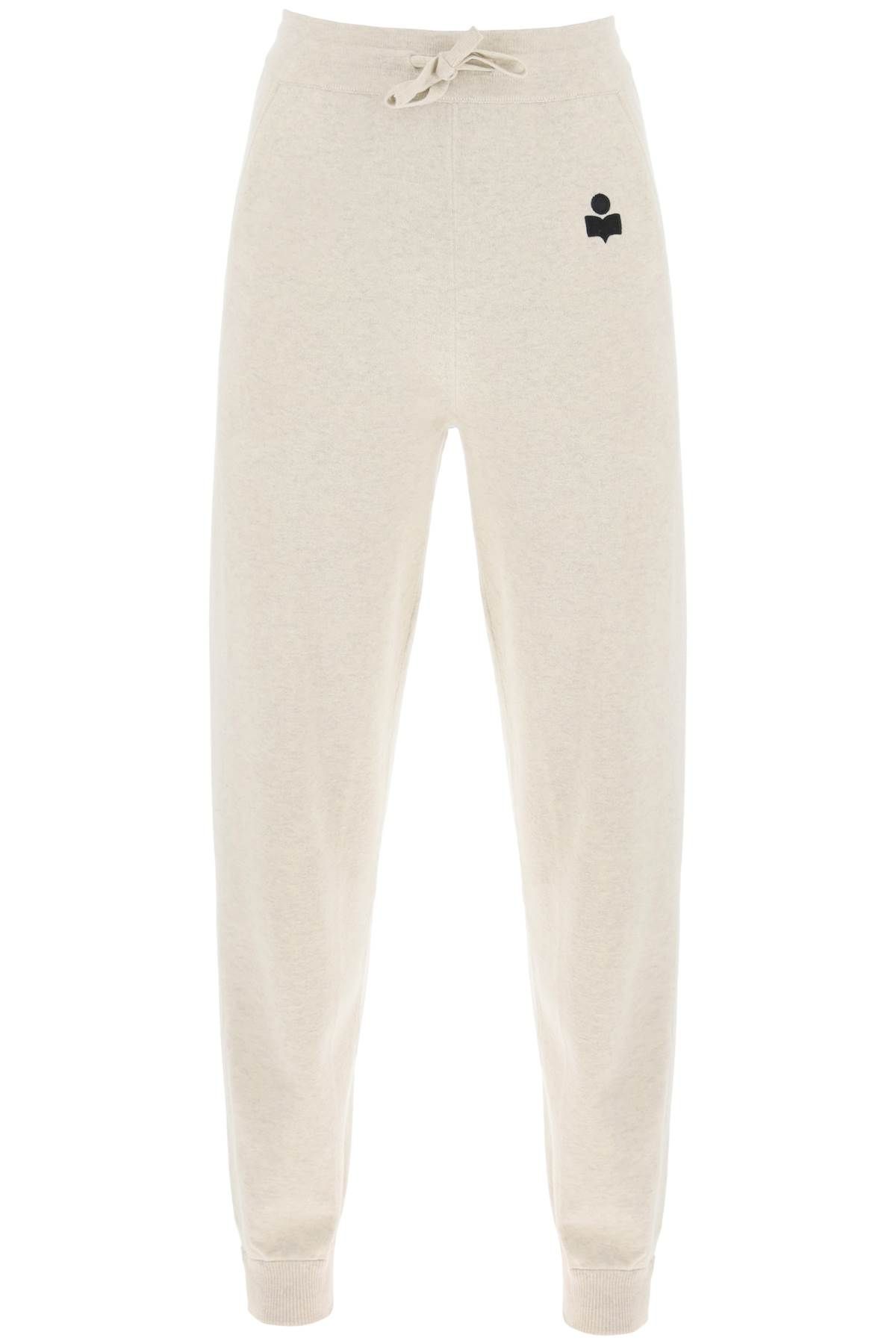 Shop Isabel Marant Étoile Kira Knitted Jogger Pants In White