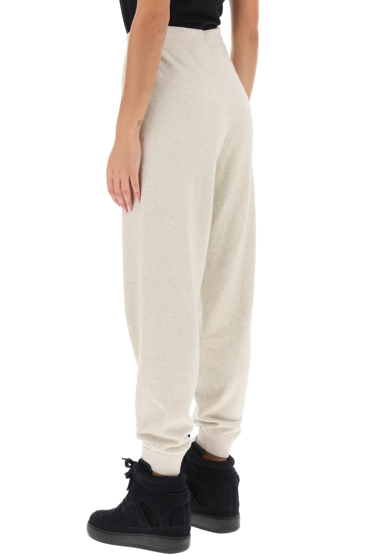 Shop Isabel Marant Étoile Kira Knitted Jogger Pants In White