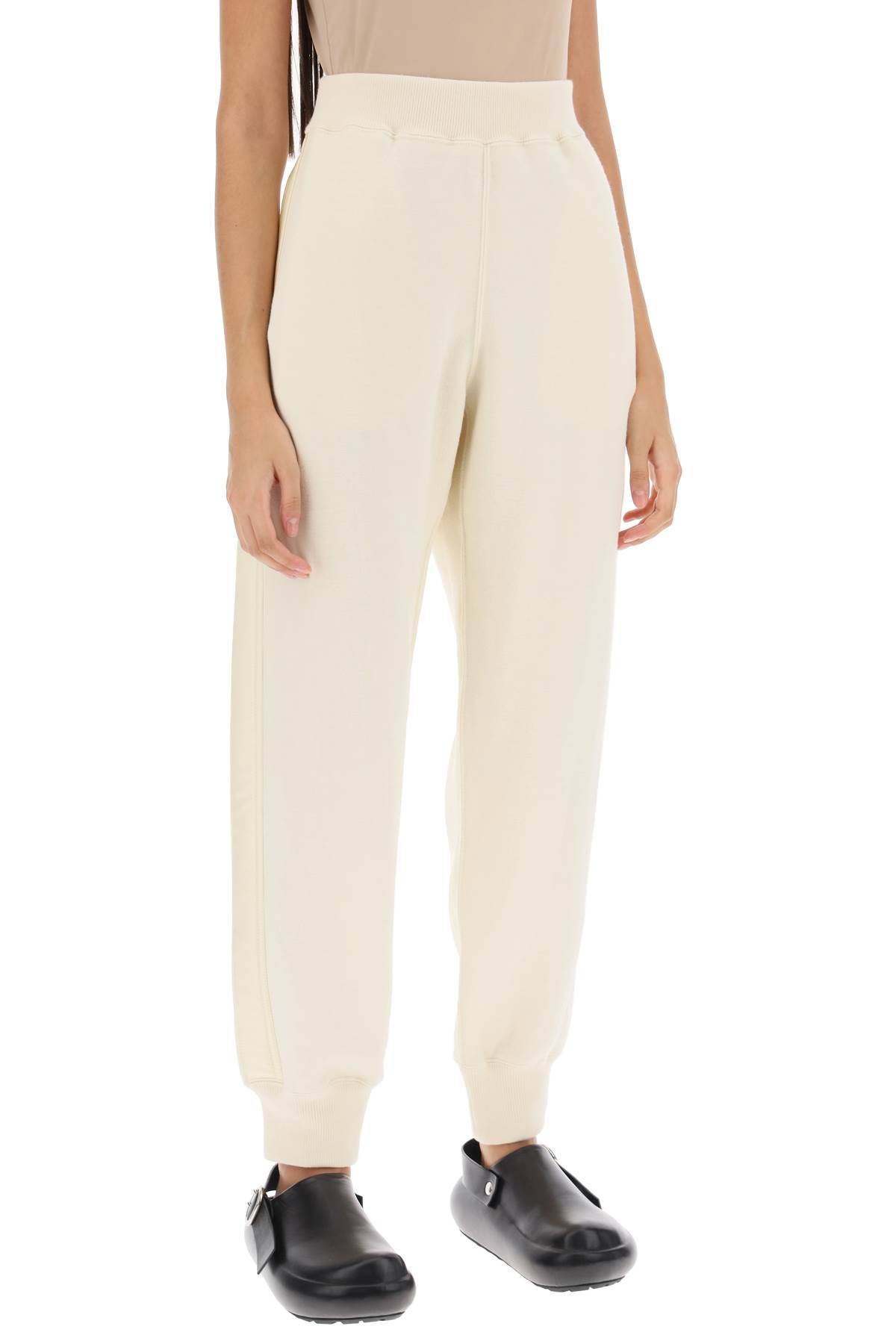 Shop Jil Sander Wool-cotton Sweatpants In White