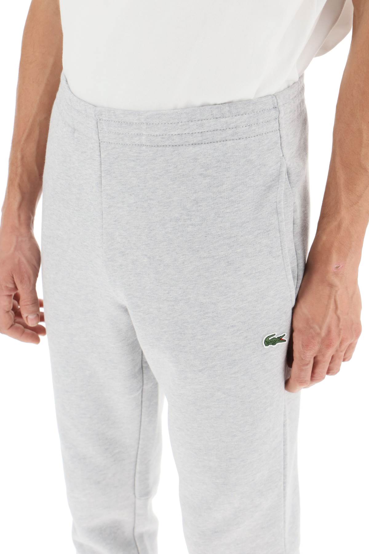 Shop Lacoste Jogger Pant With Logo In Grey