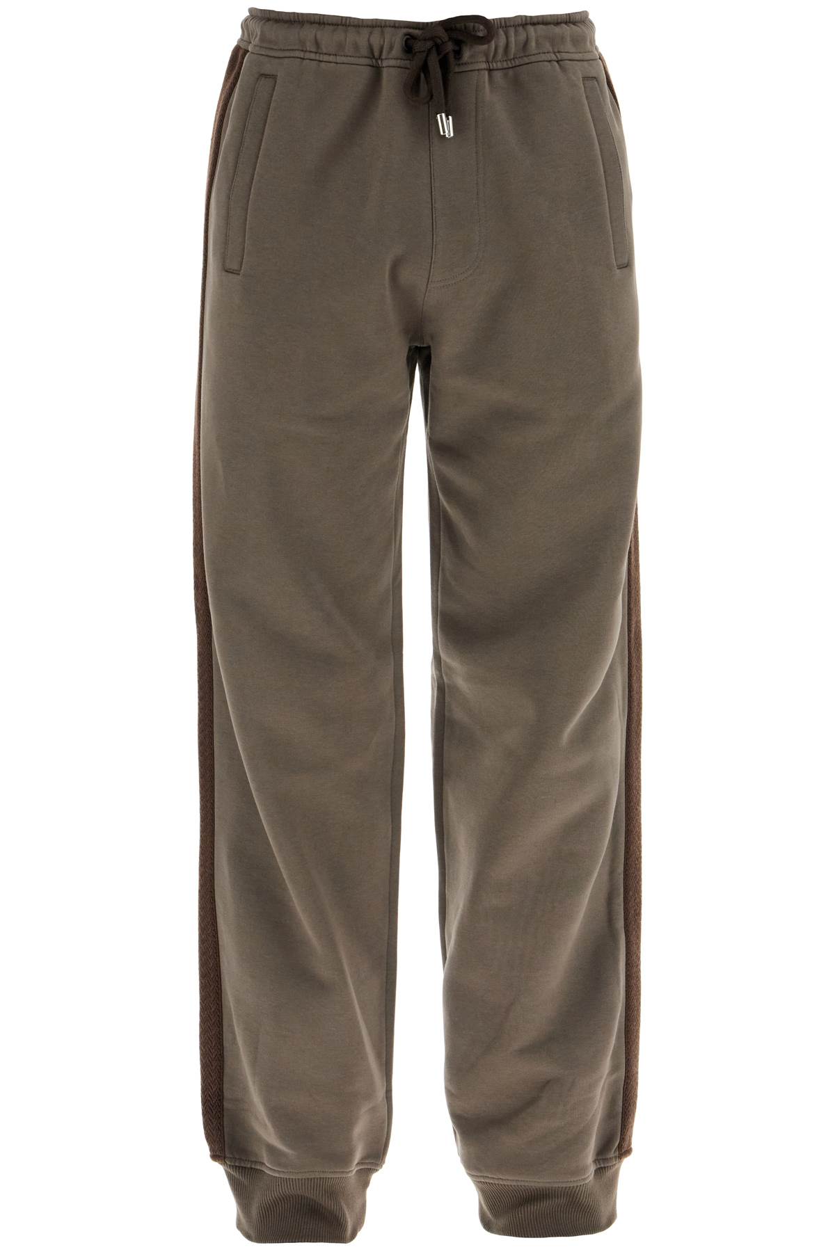 Shop Lanvin -side Joggers With Stripes In Brown