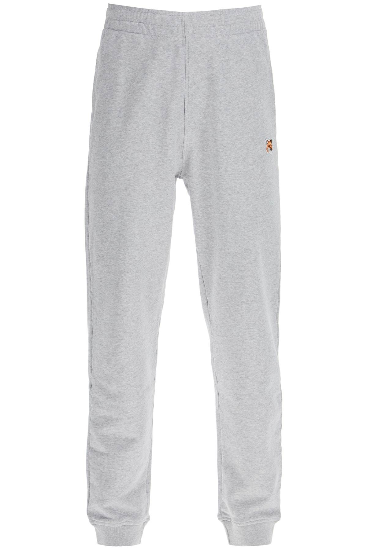 Shop Maison Kitsuné Fox Head Joggers In Grey