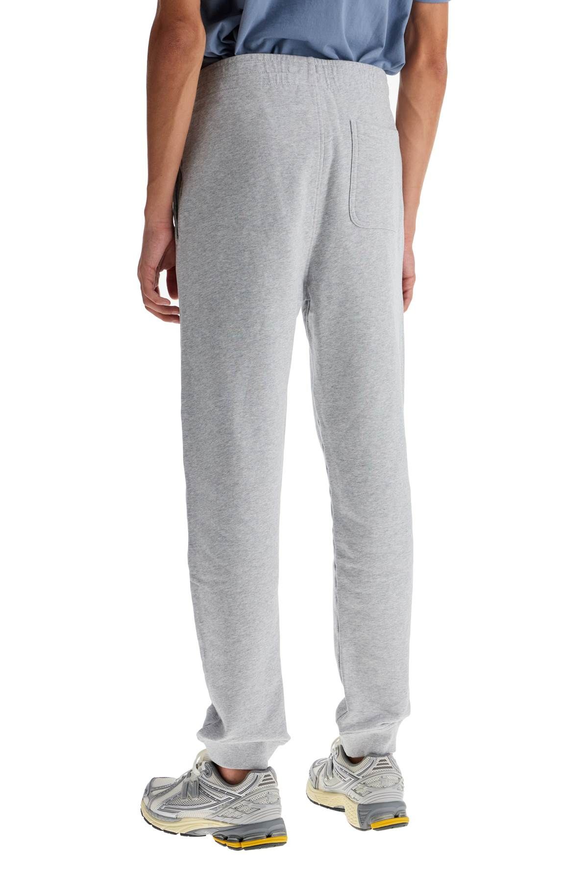 Shop Maison Kitsuné Fox Head Joggers In Grey