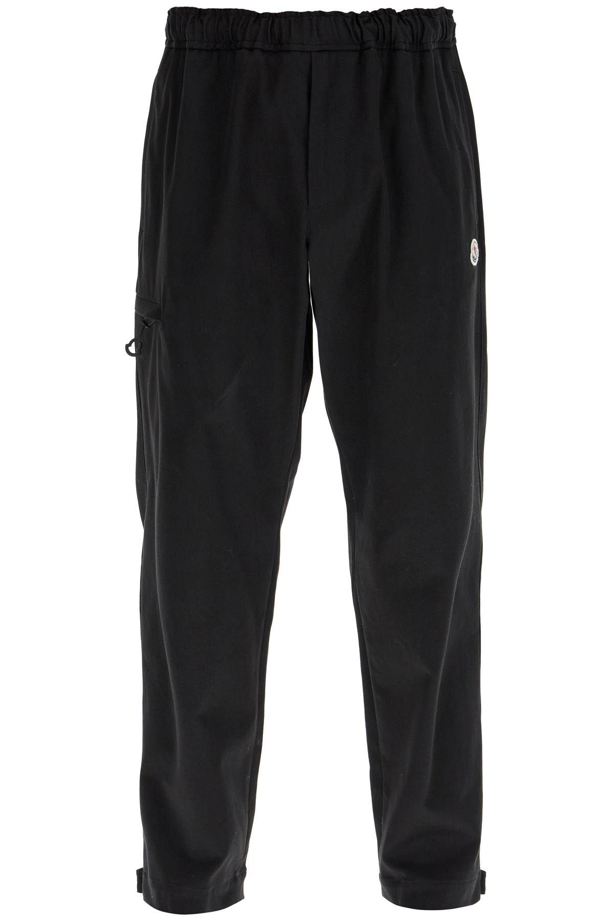 Shop Moncler Gabardine Joggers In Black