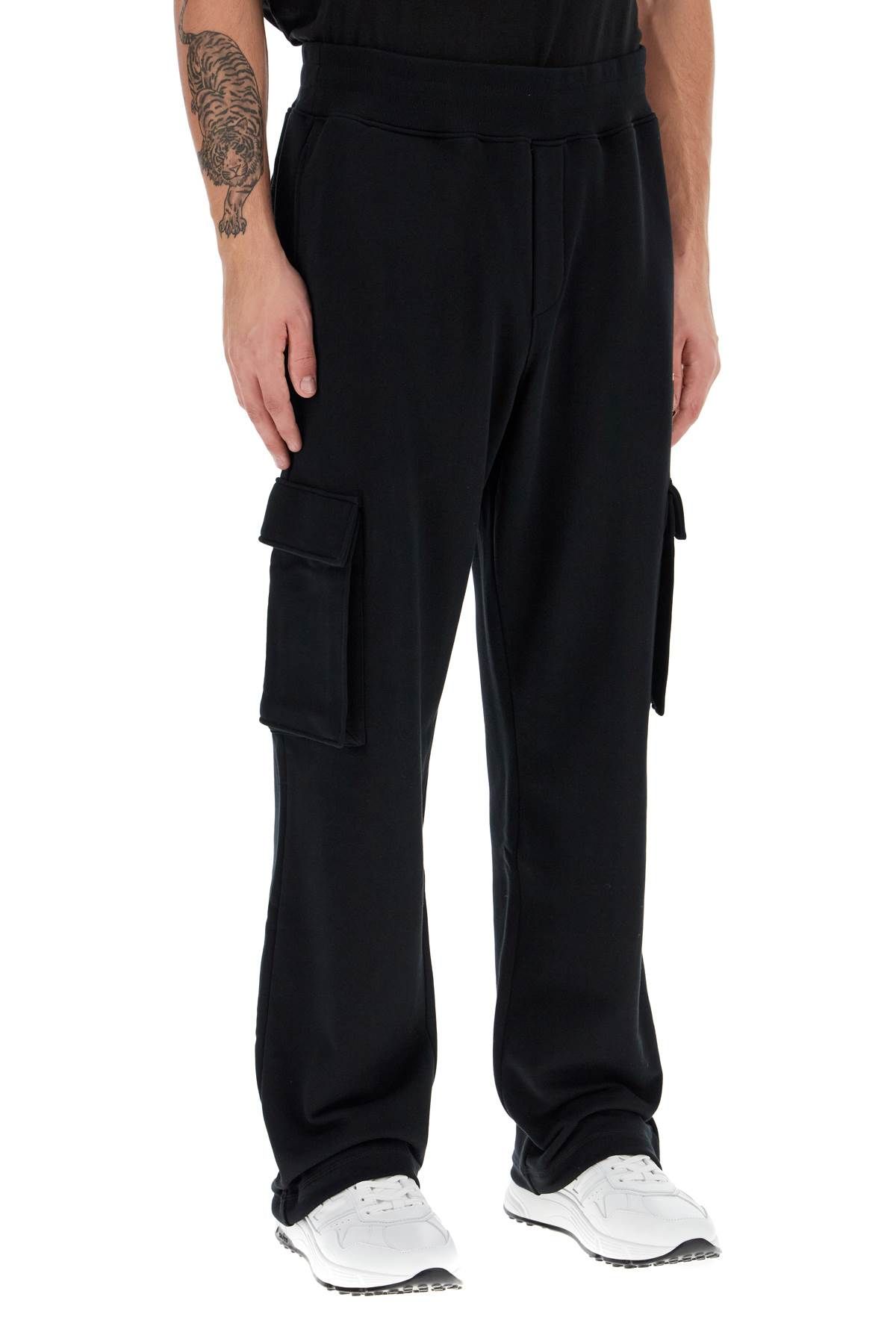 Shop Moschino Barcode Jogging Pants In Black