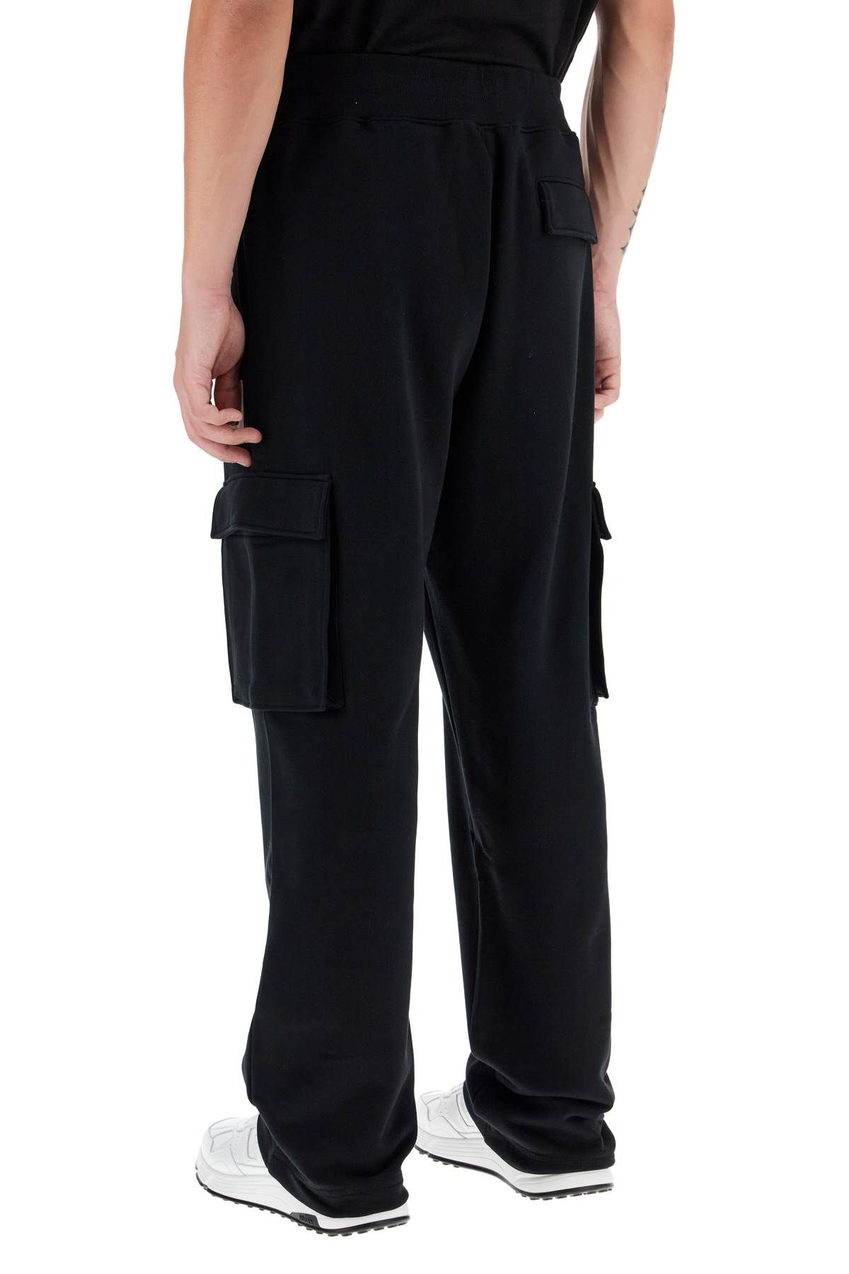 Shop Moschino Barcode Jogging Pants In Black