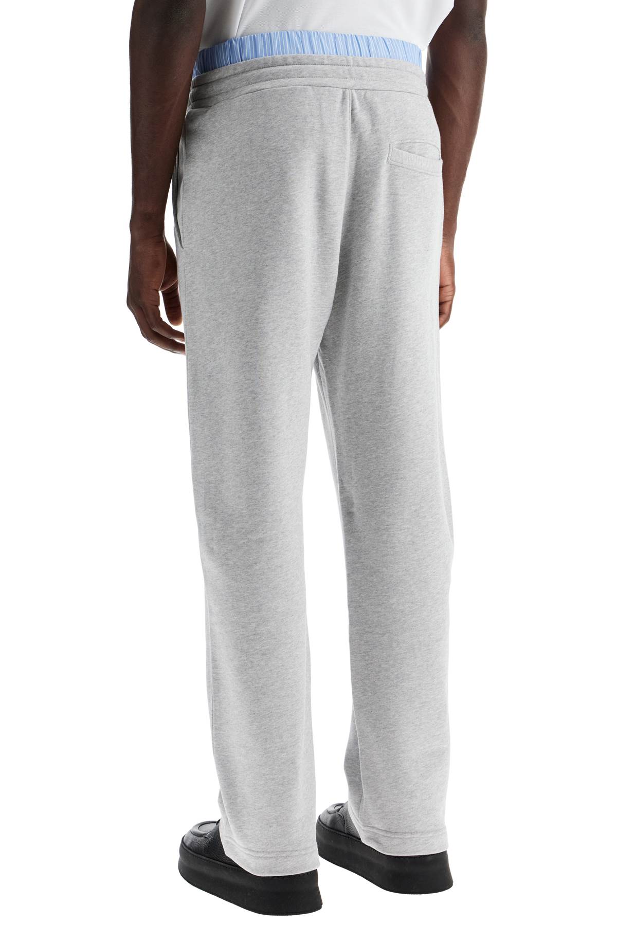 Shop Moschino Jogger Pants With Boxer Insert In Grey