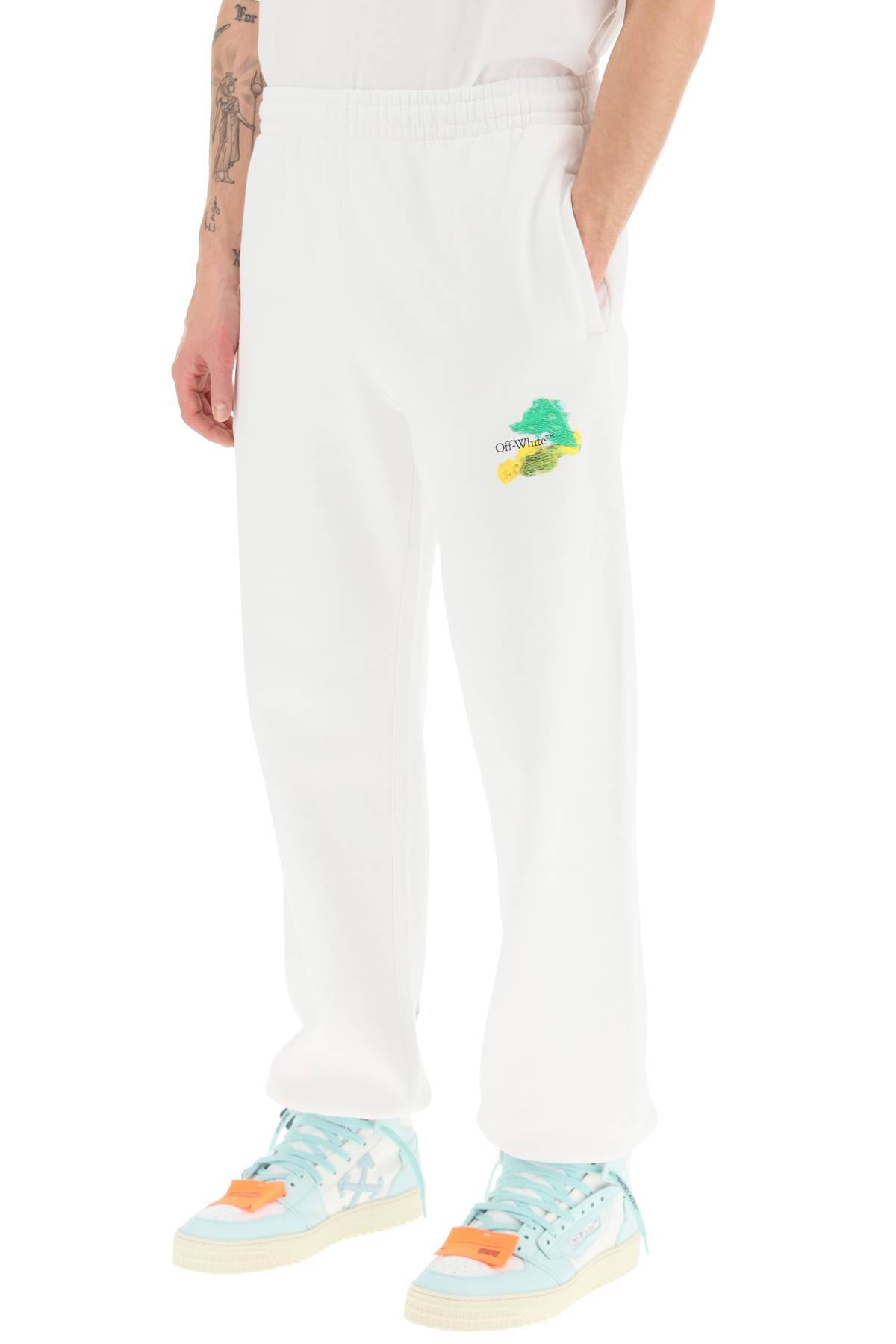 Shop Off-white 'brush Arrow' Sweatpants In White