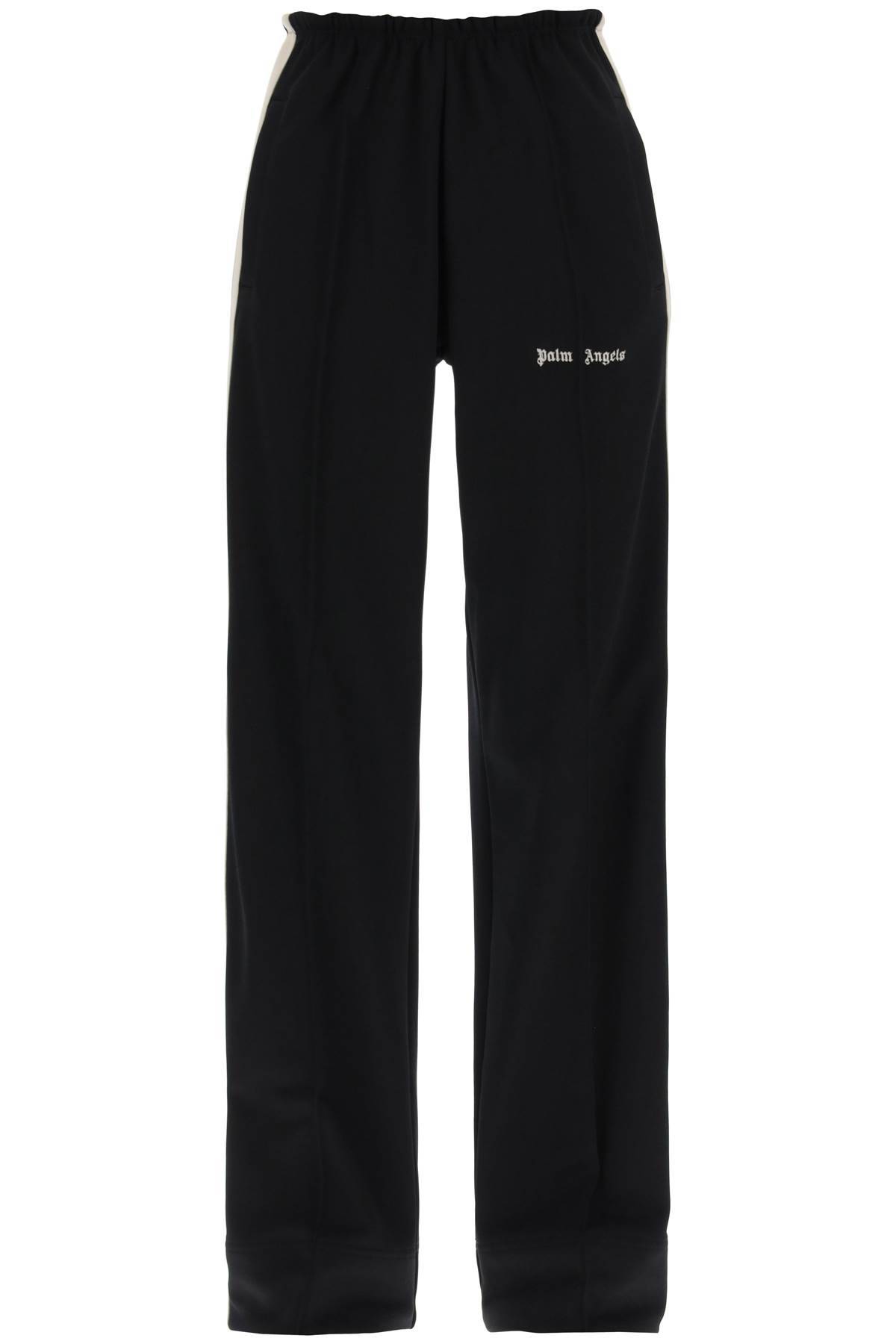 Shop Palm Angels Track Pants With Contrast Bands In Black