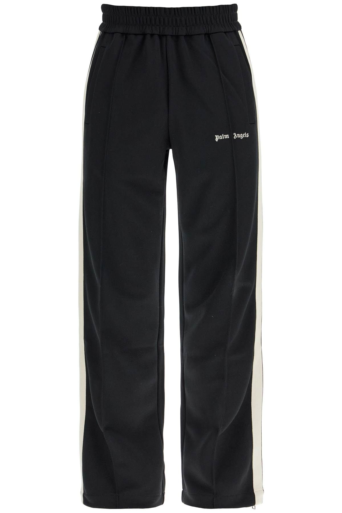 Shop Palm Angels Contrast Band Joggers With Track In In Black