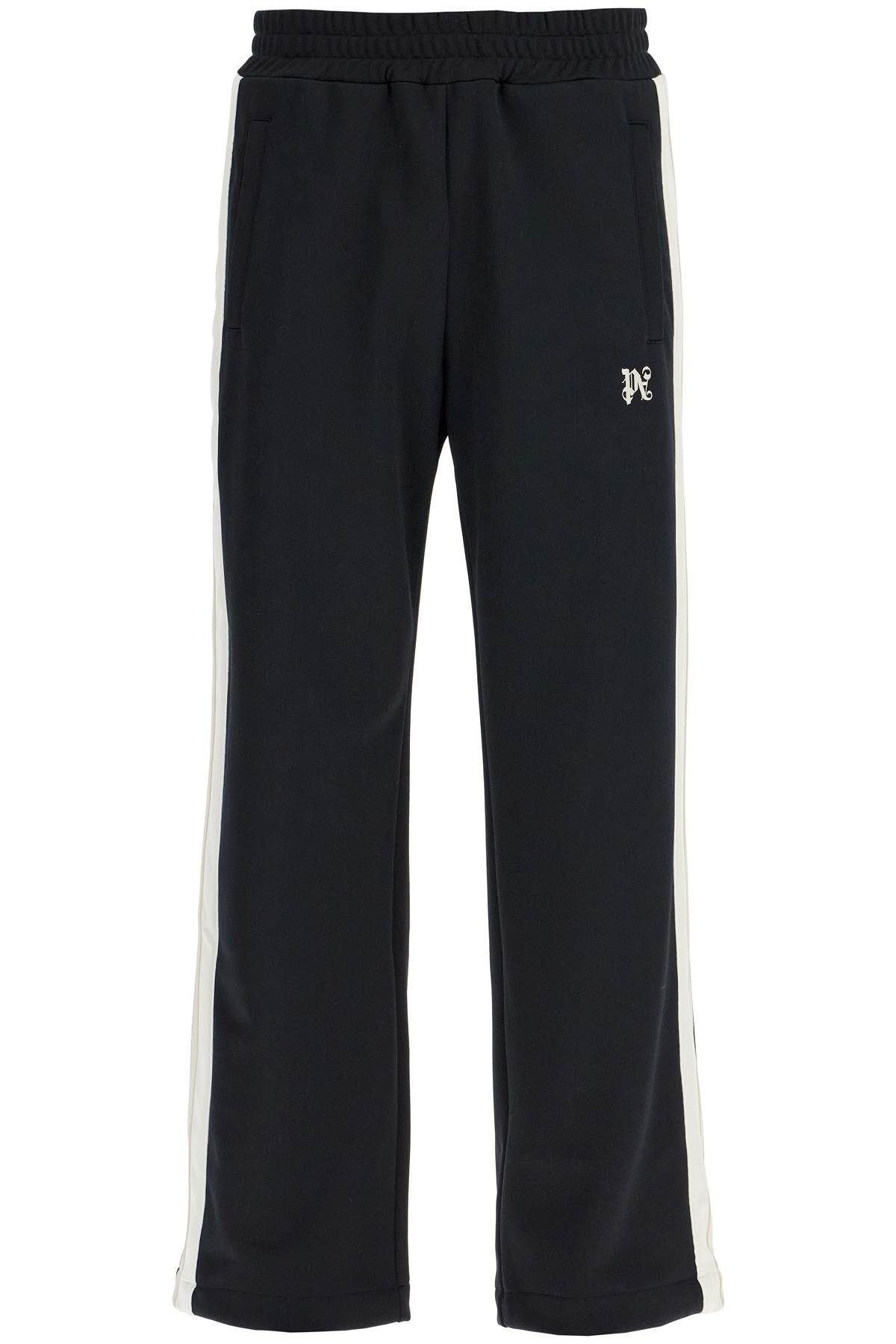 Shop Palm Angels Contrast Band Joggers With Track In In Black