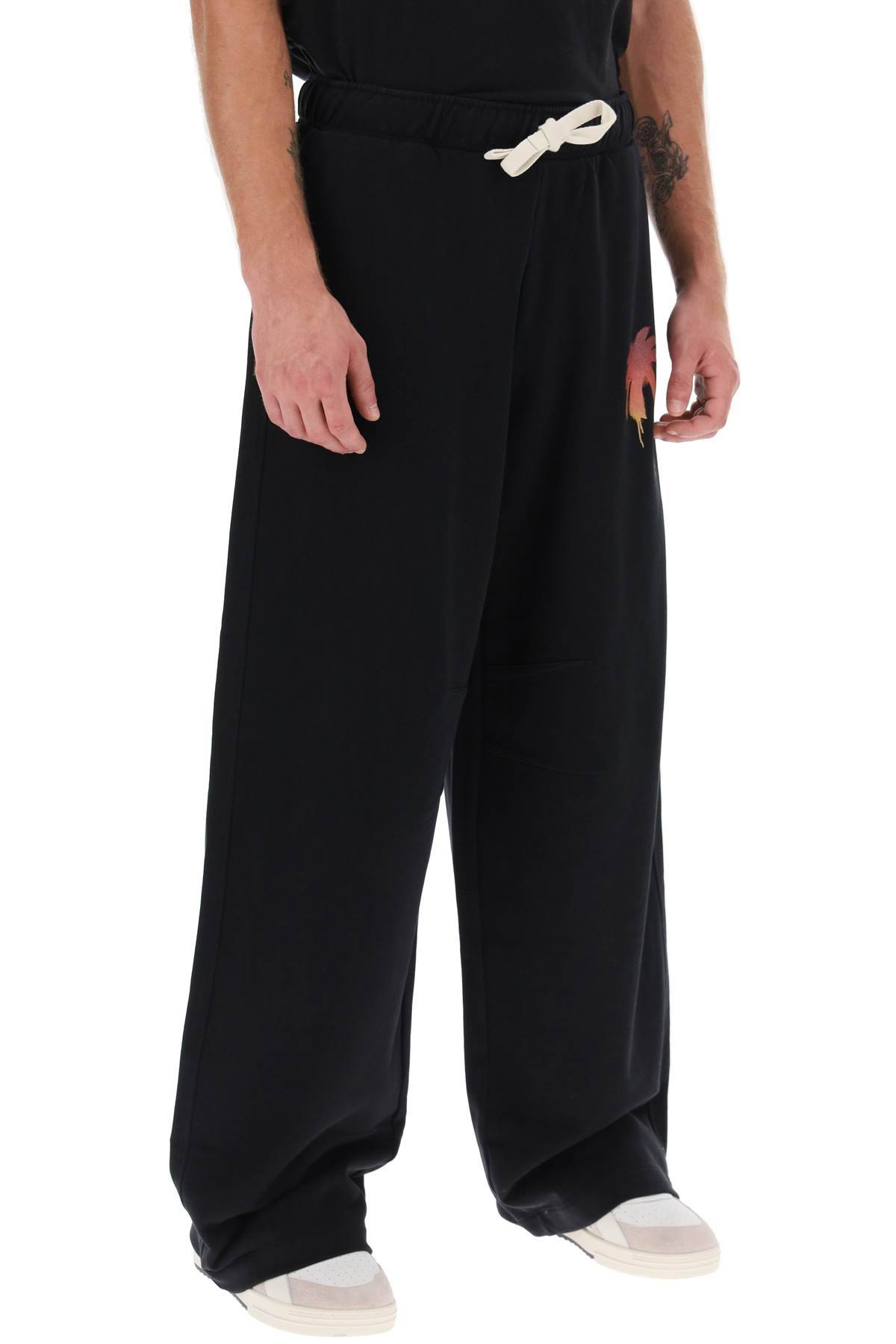 Shop Palm Angels Baggy Joggers In Black