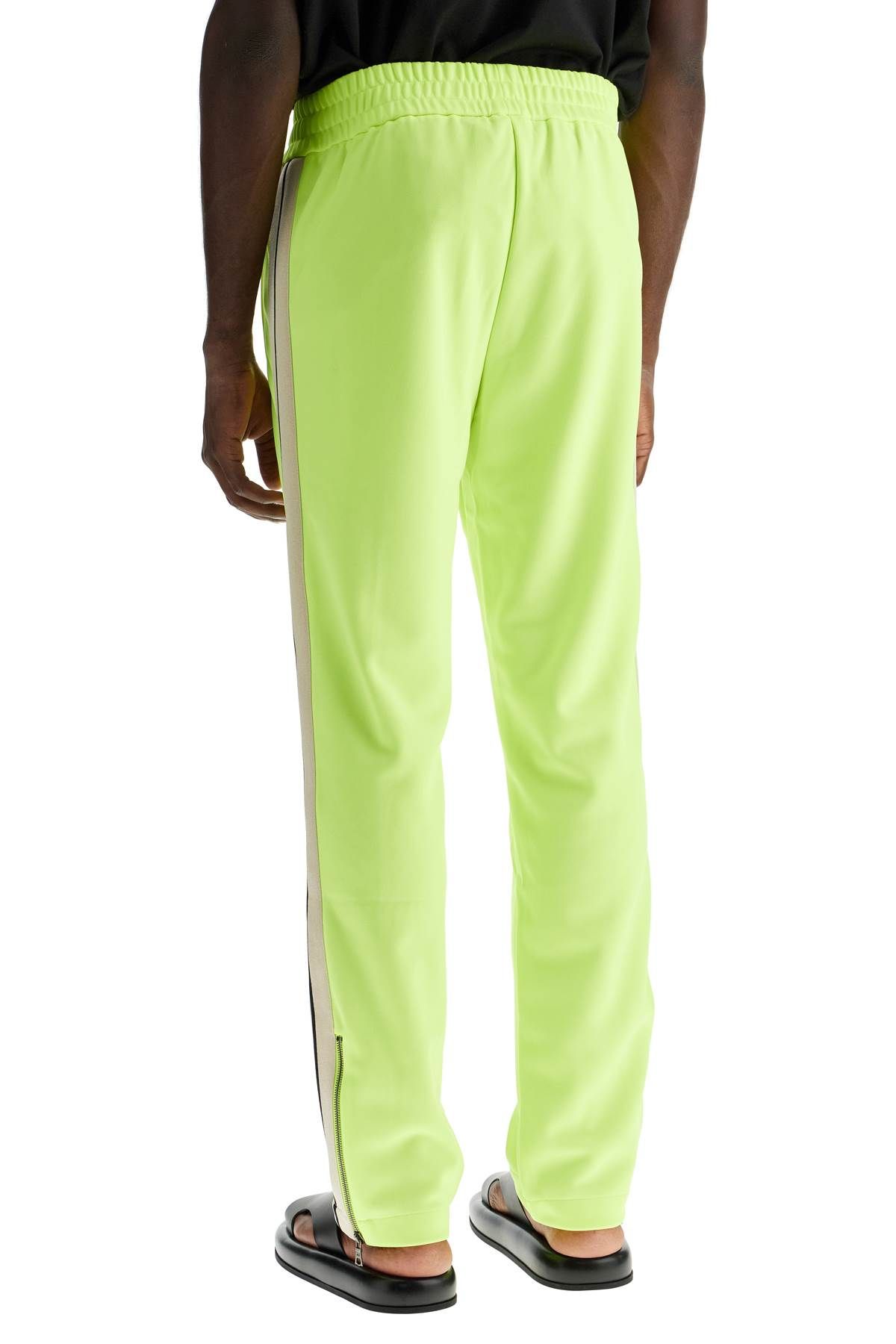 Shop Palm Angels Contrast Band Joggers With Track In In Fluo