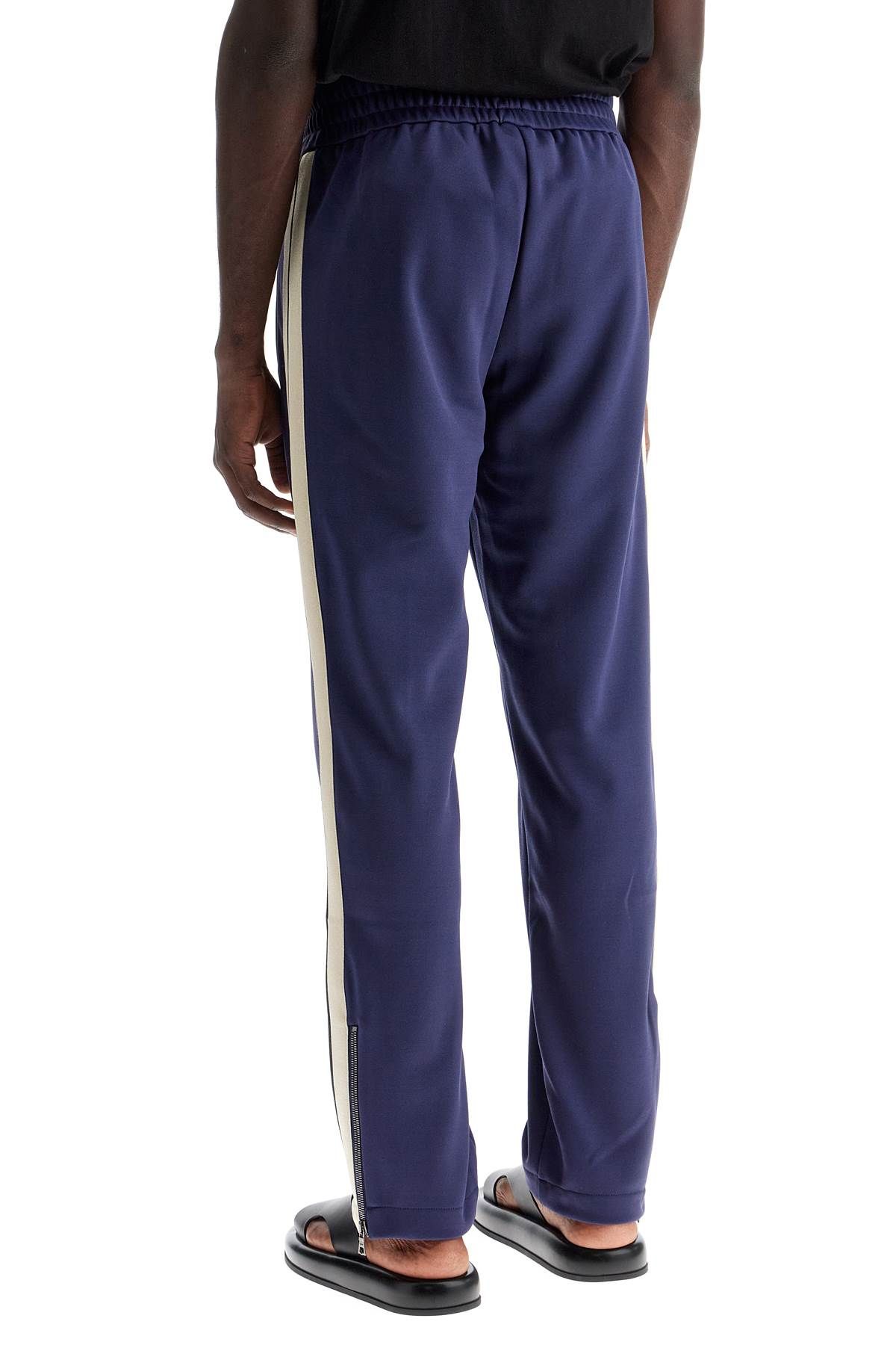 Shop Palm Angels Contrast Band Joggers With Track In In Blue