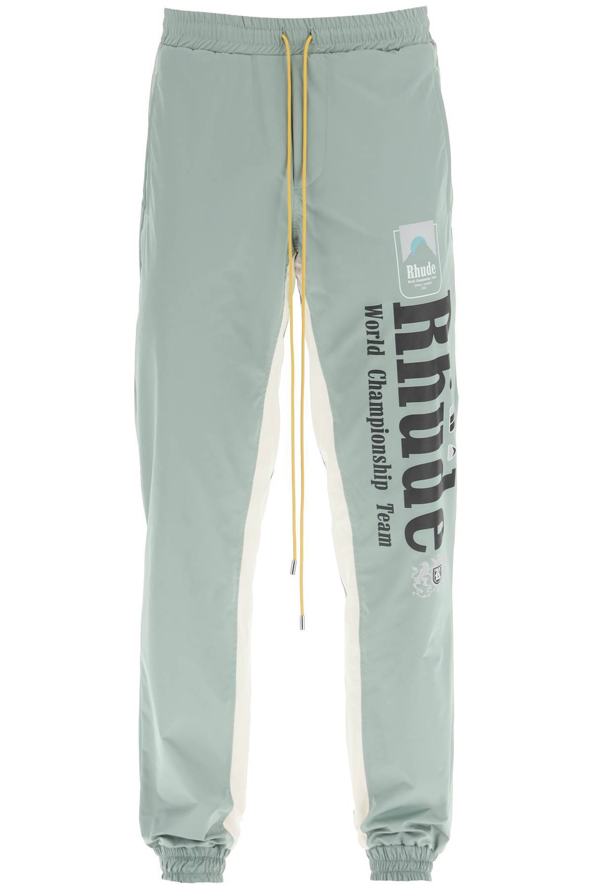 Shop Rhude Bicolor 'senna Flight' Pants In Green
