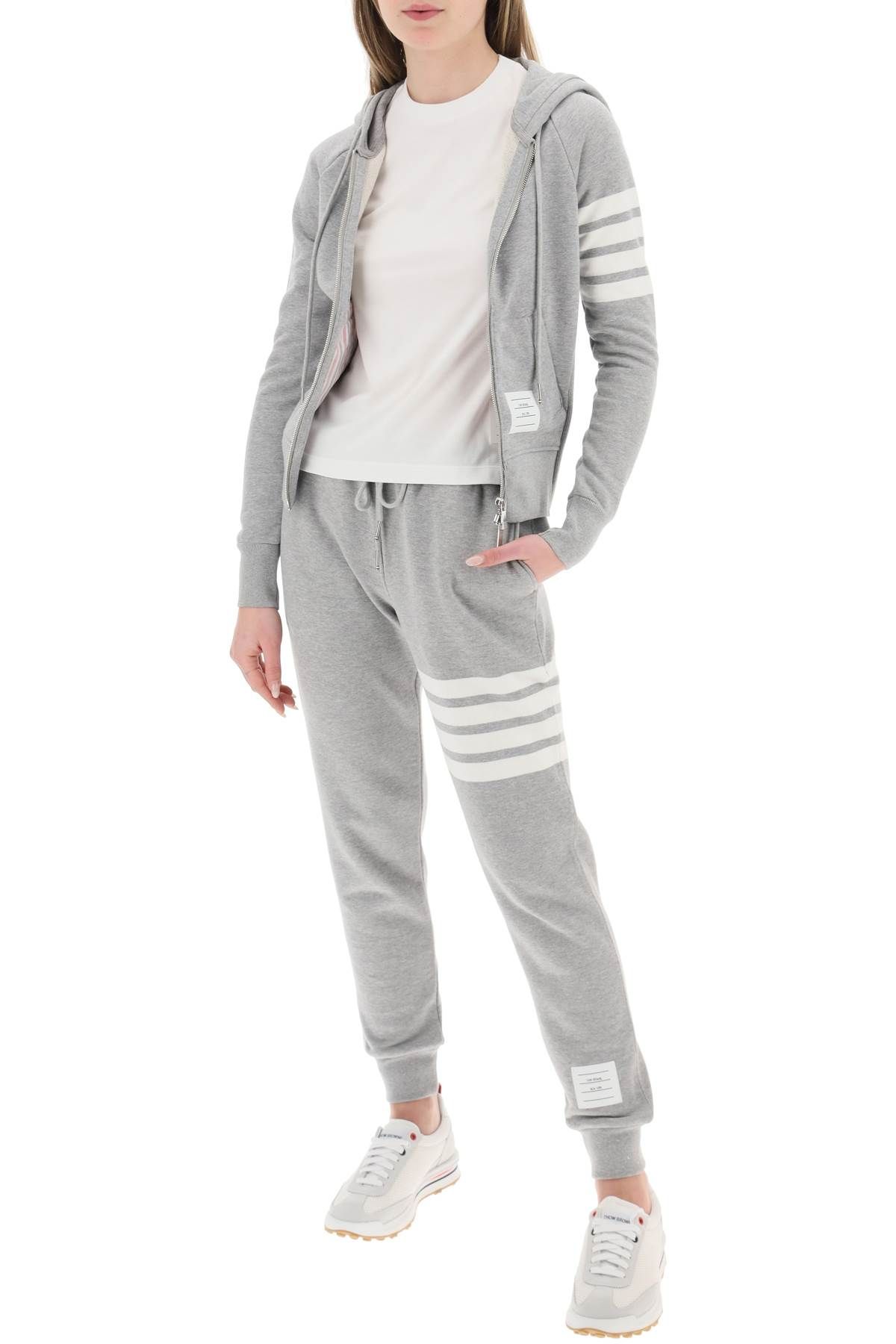 Shop Thom Browne 4-bar Sweatpants In Grey