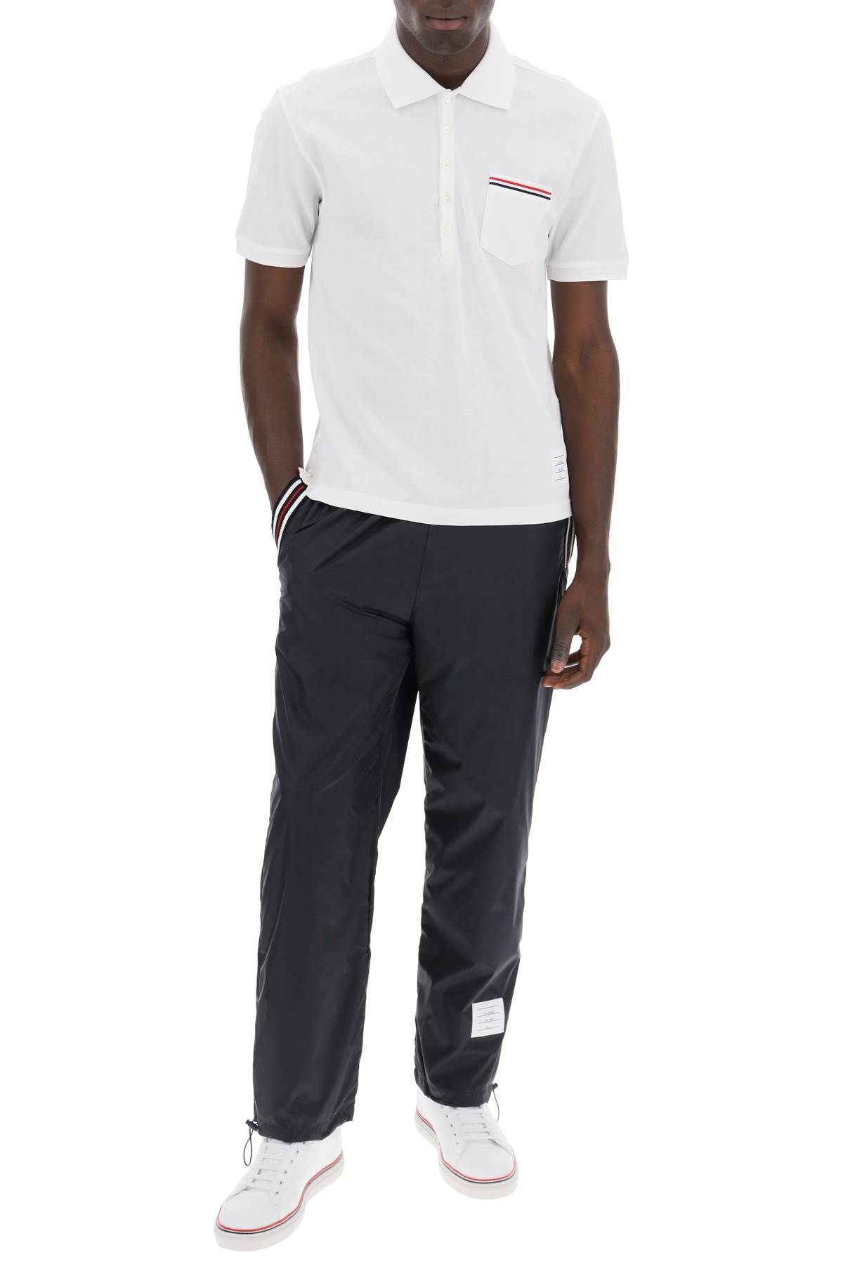 Shop Thom Browne Cricket Stripe Ripstop Pants For In Blue