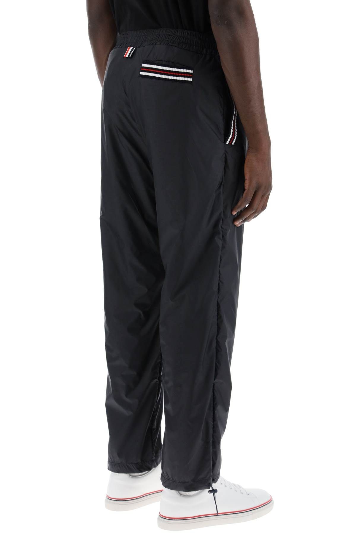 Shop Thom Browne Cricket Stripe Ripstop Pants For In Blue