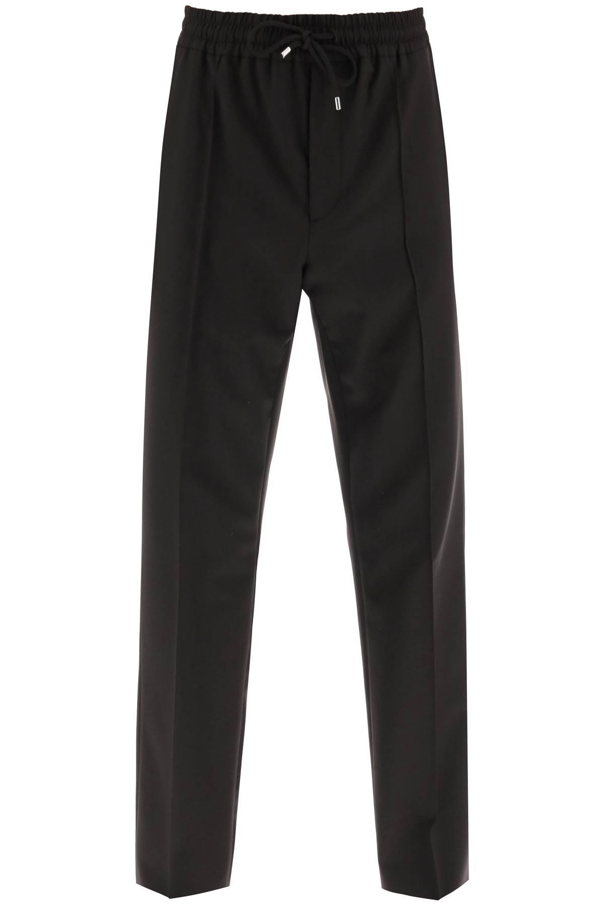 Shop Valentino Joggers In Light Wool In Brown