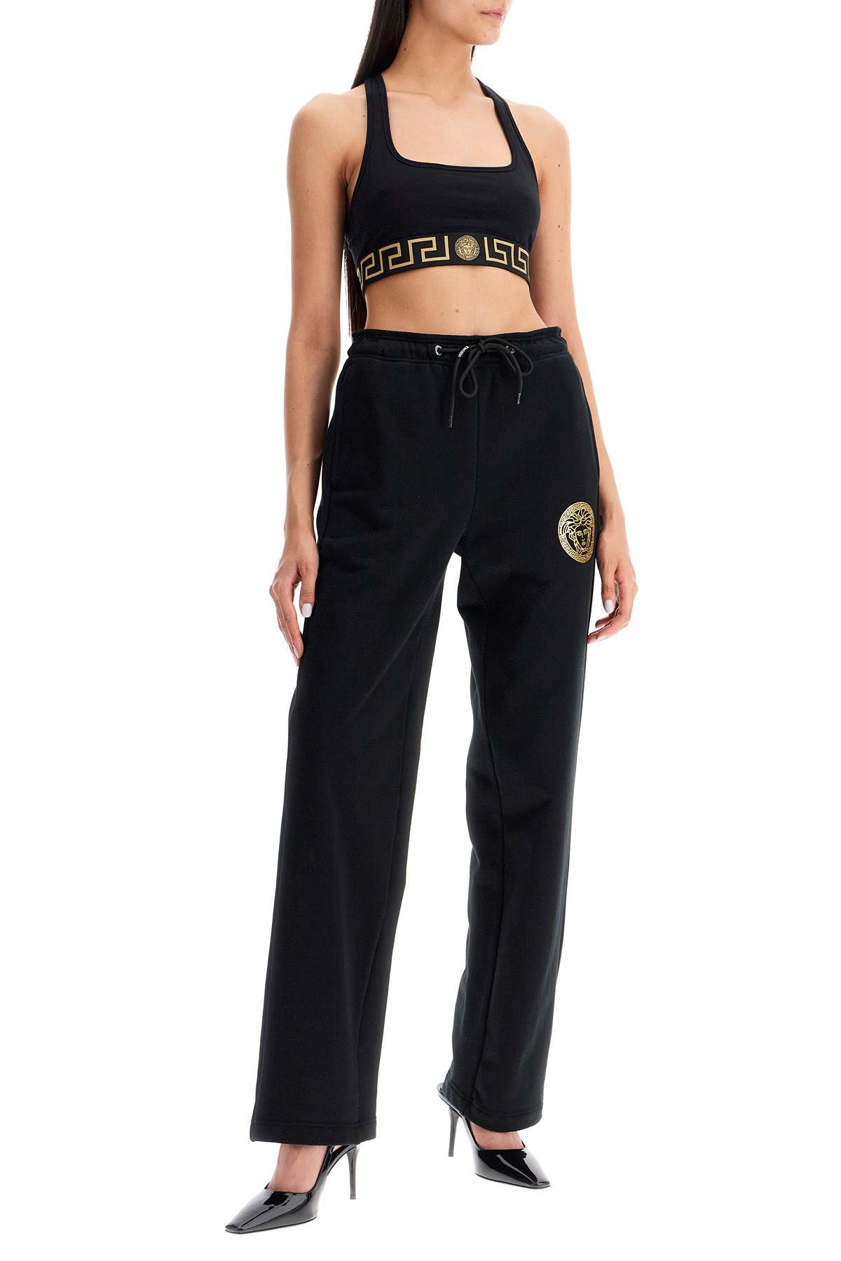 Shop Versace Medusa Jogging In Black