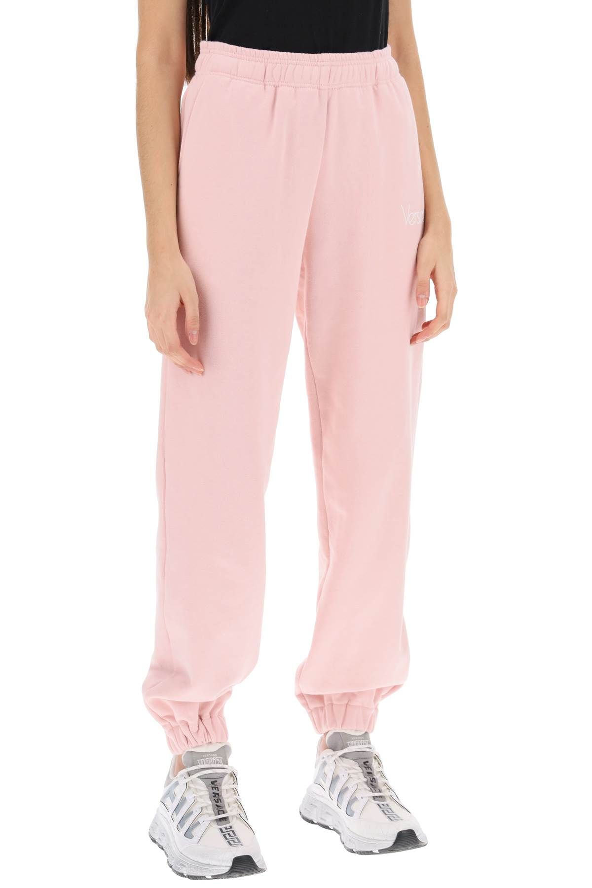 Shop Versace 1978 Re-edition Joggers In Pink