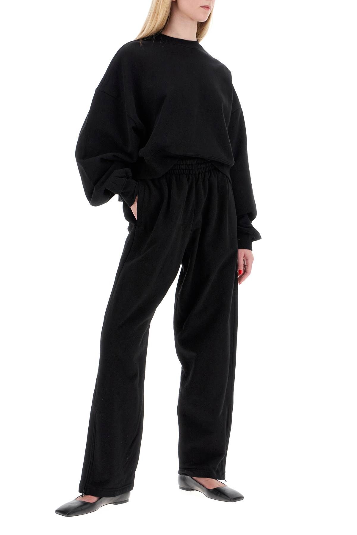 Shop Wardrobe.nyc Wide Leg Joggers For Comfortable In Black