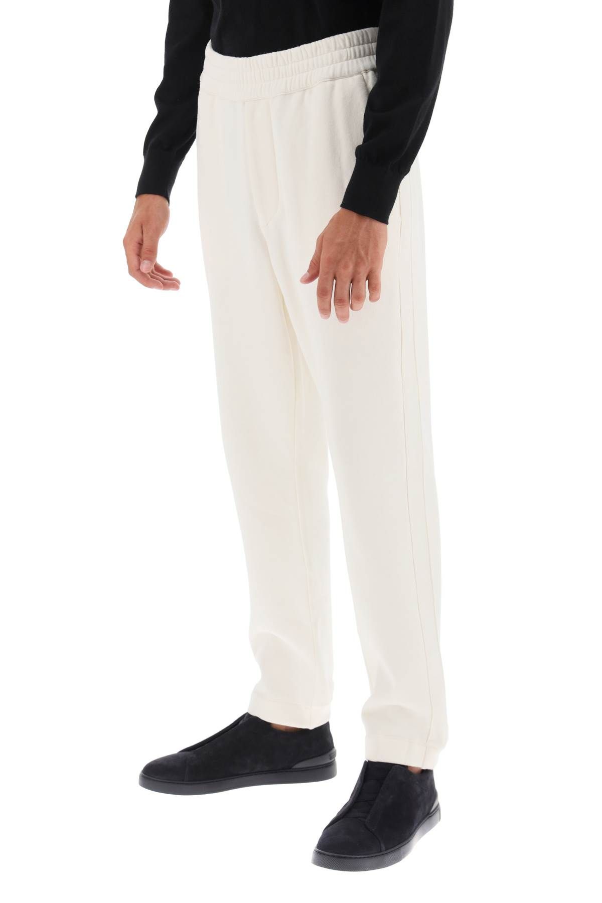 Shop Zegna Cotton & Cashmere Sweatpants In White