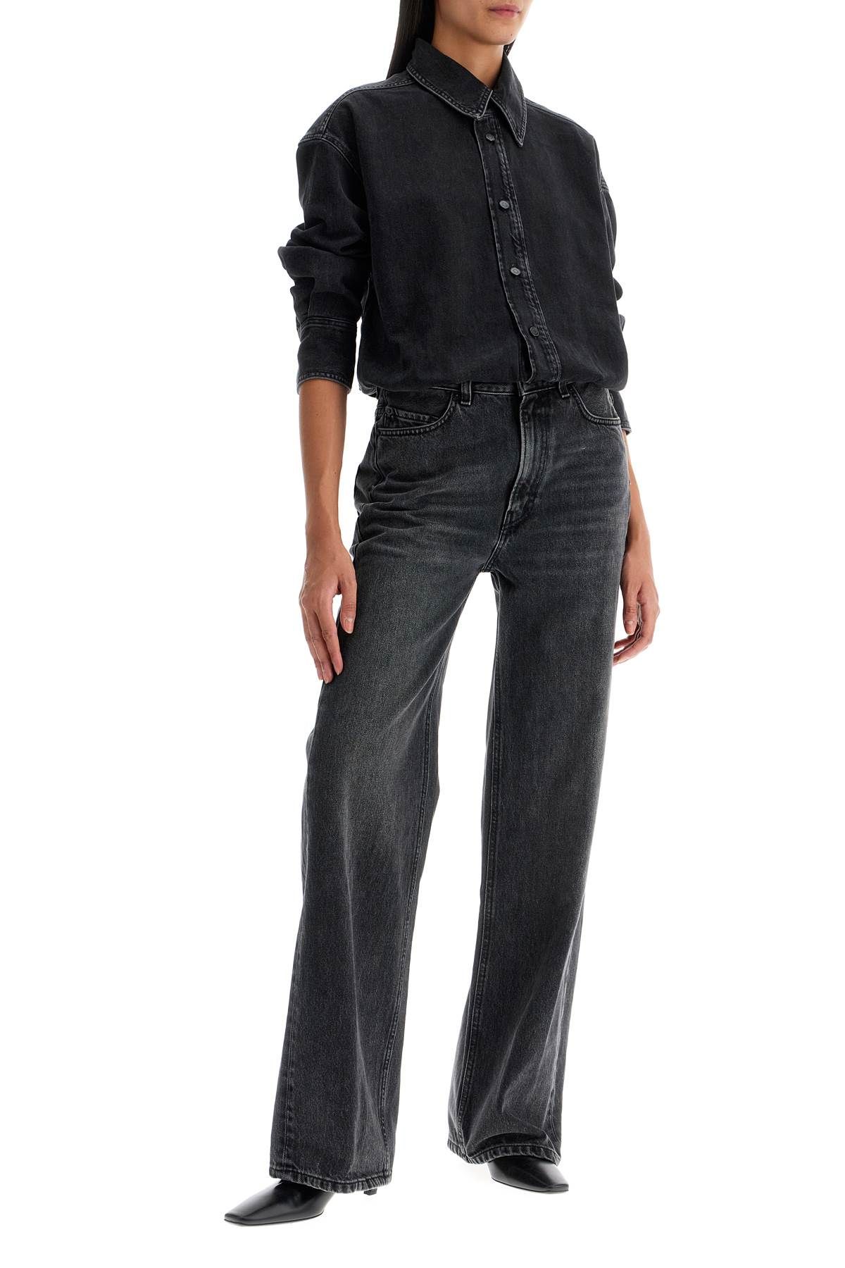 Shop Haikure Tilda Denim Jumpsuit In Black