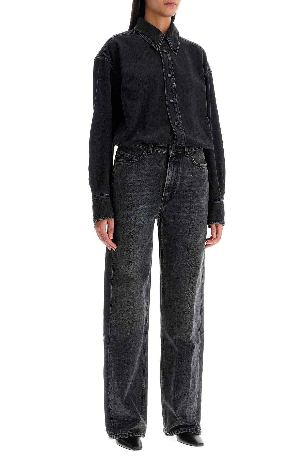 Shop Haikure Tilda Denim Jumpsuit In Black