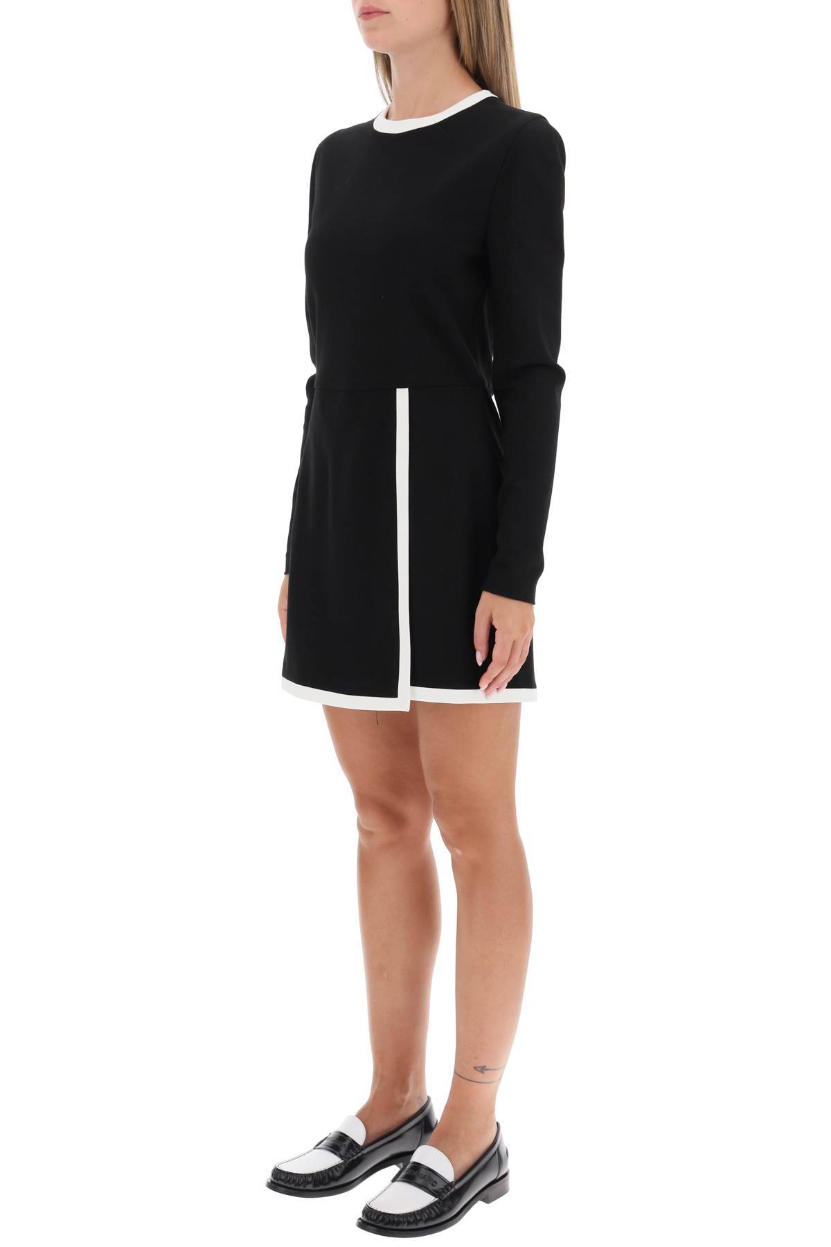 Shop Msgm Playsuit With Contrasting Detailing In Black,white