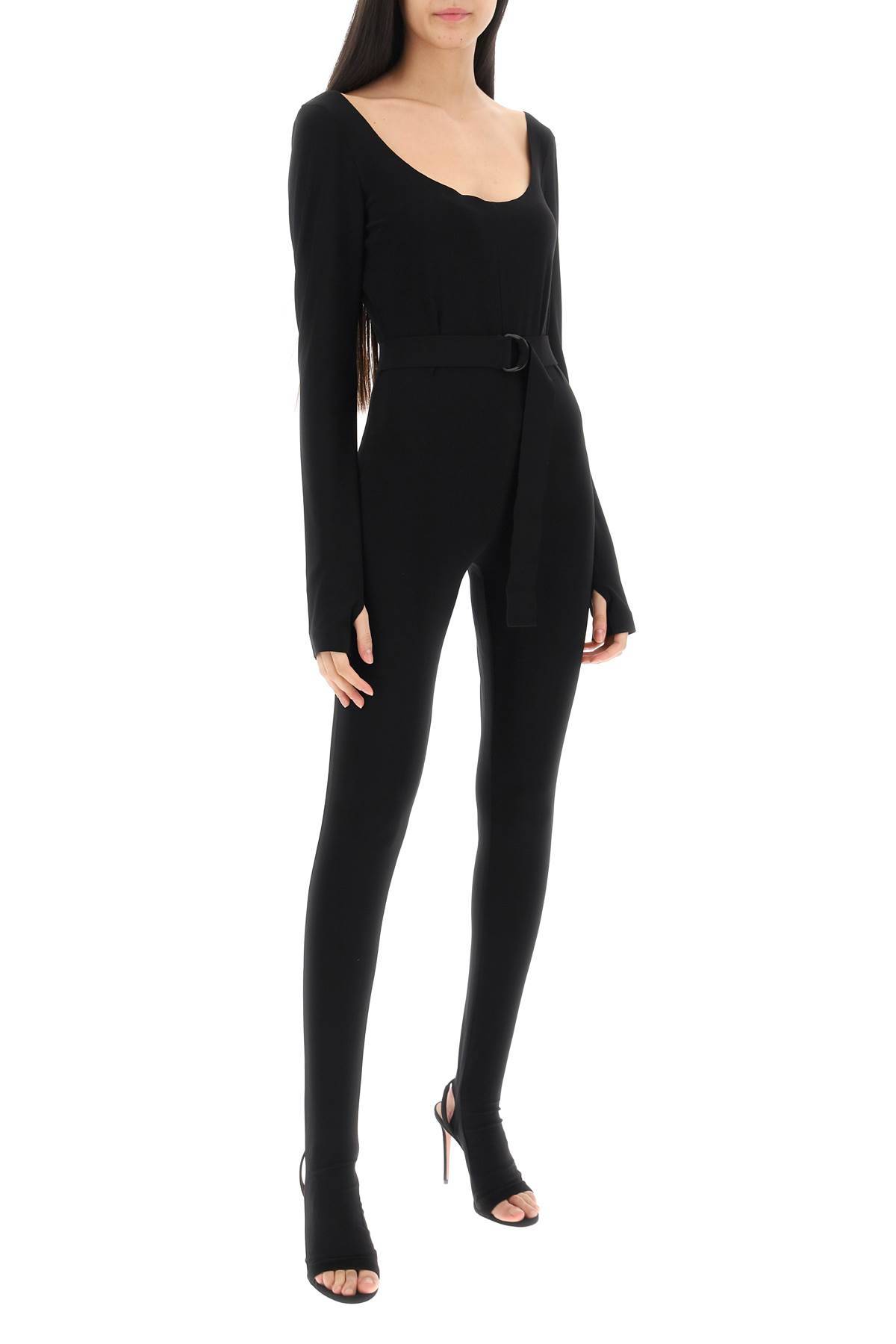 Shop Norma Kamali Poly Lycra Catsuit In Black