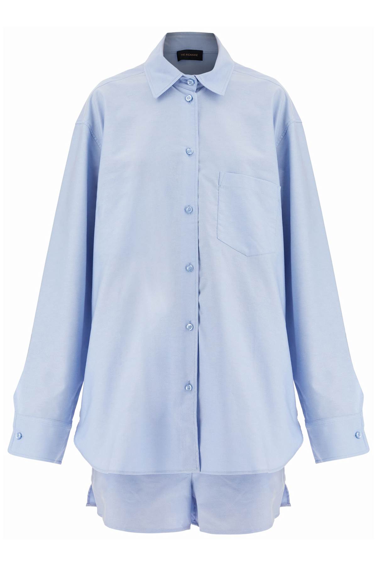 Shop The Andamane Georgiana Shirt And Shorts Set In Light Blue