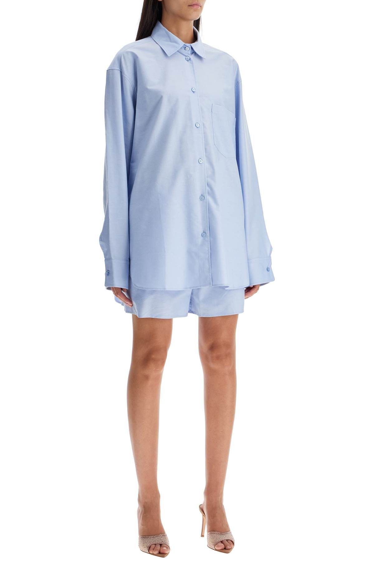 Shop The Andamane Georgiana Shirt And Shorts Set In Light Blue