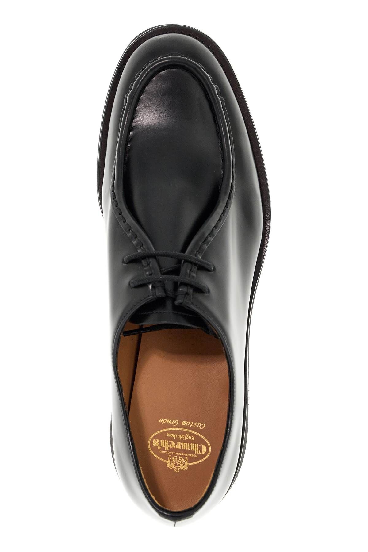 Shop Church's "nelly Brushed Leather Lace-up In Black