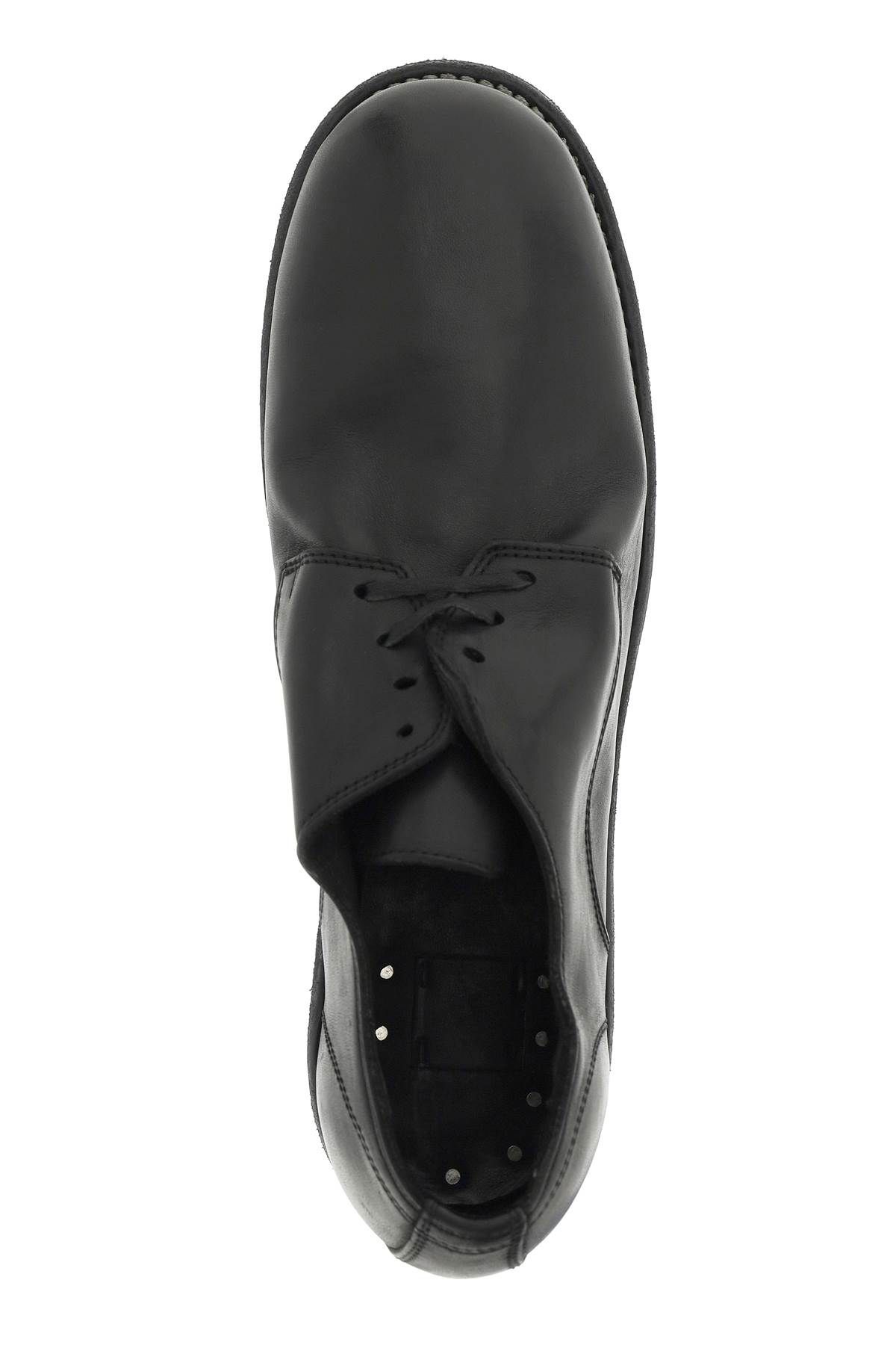 Shop Guidi Moma Leather Lace-ups In Black