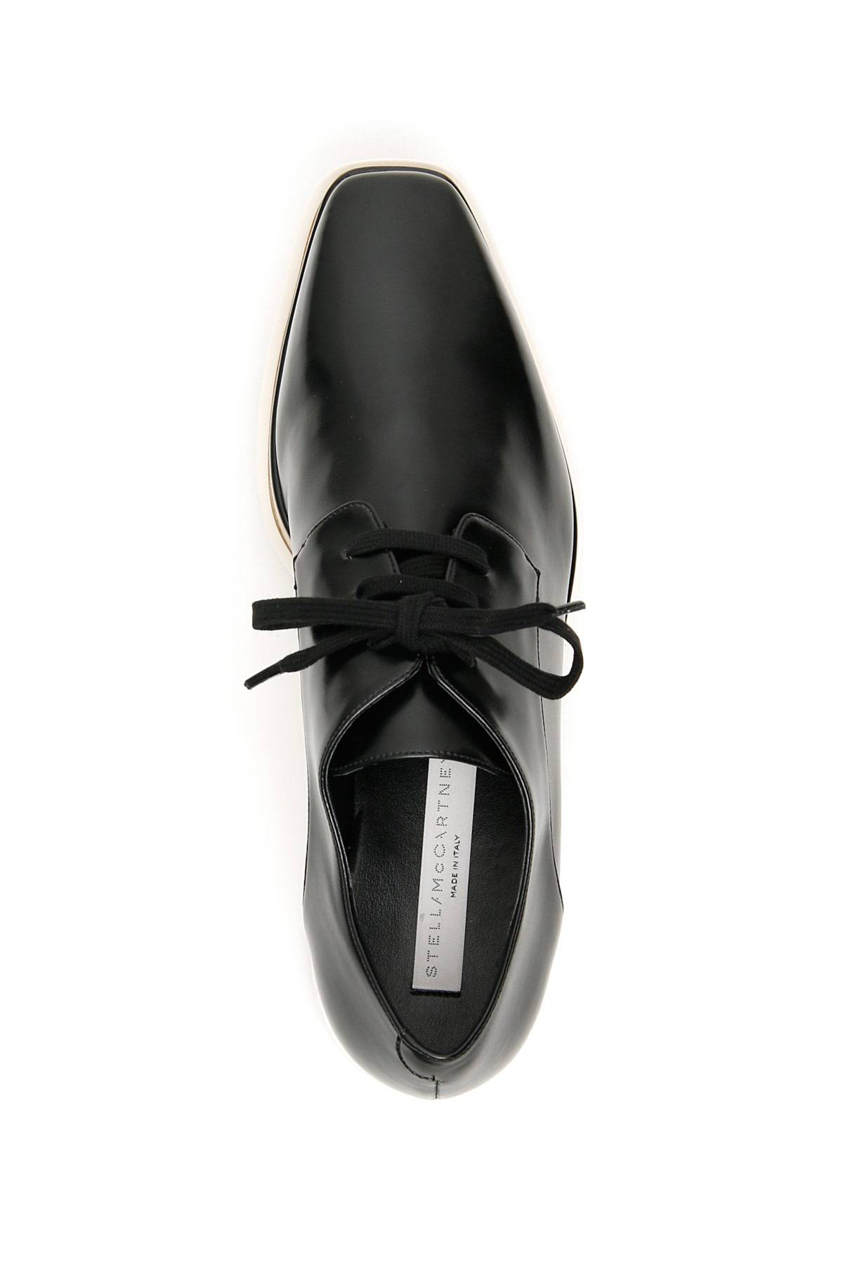 Shop Stella Mccartney Elyse Lace-up Shoes In Black,beige