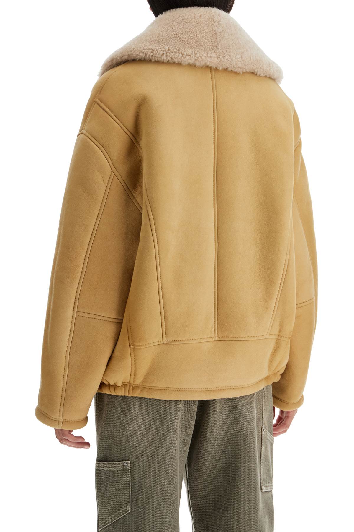 Shop Golden Goose Shearling Margot Jacket In Beige