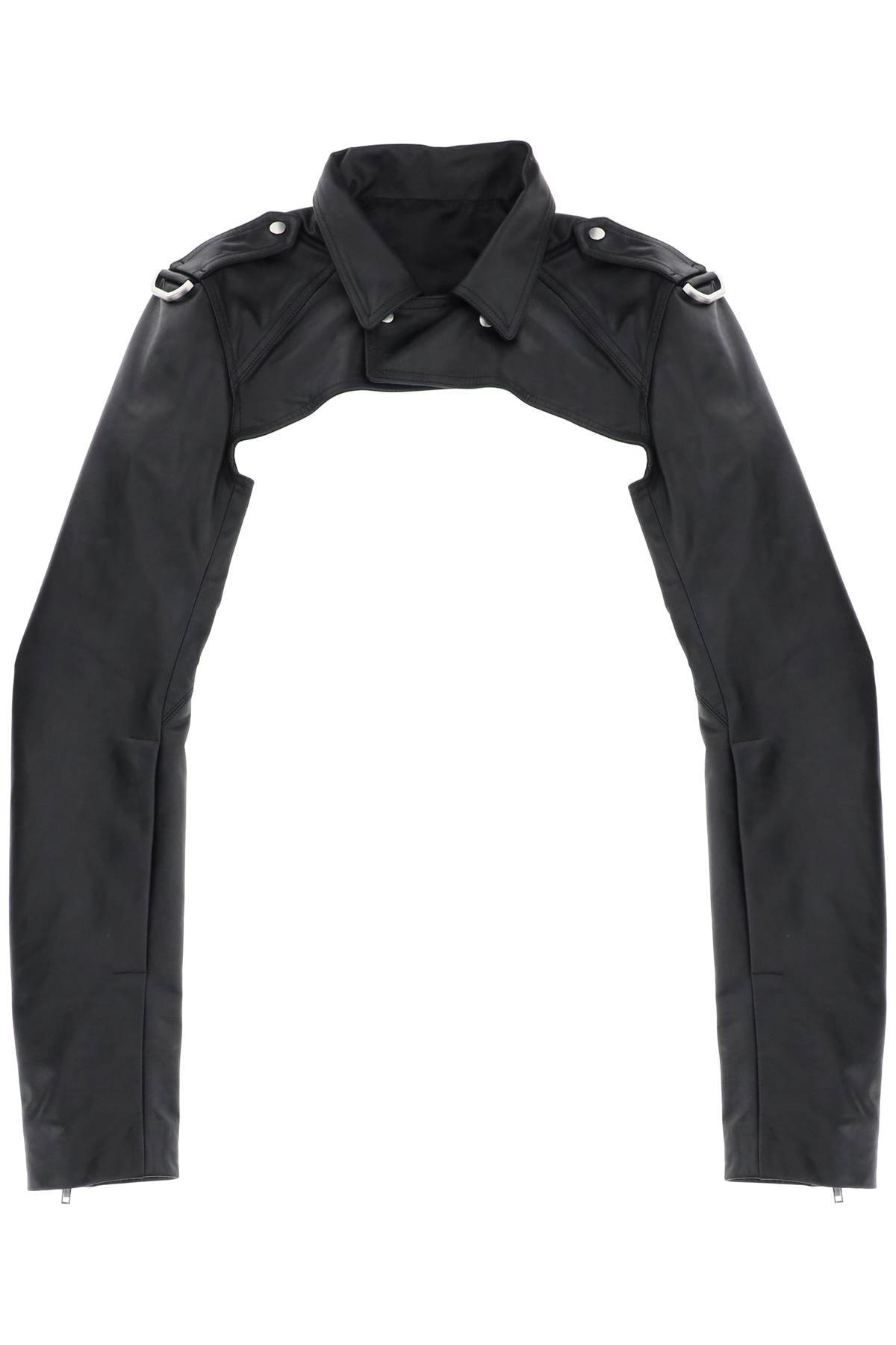 Shop Rick Owens Biker-style Bolero Jacket In Black