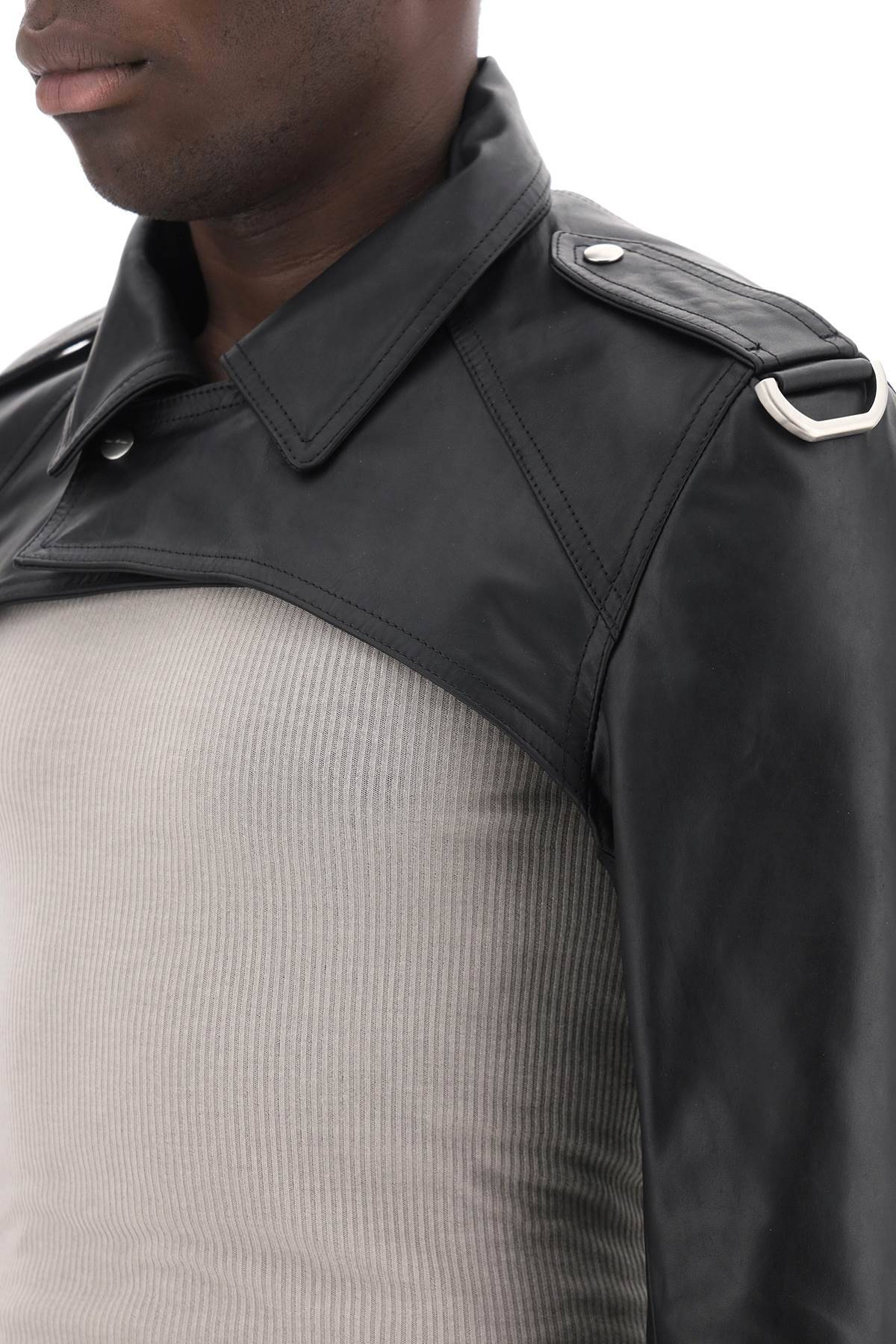 Shop Rick Owens Biker-style Bolero Jacket In Black