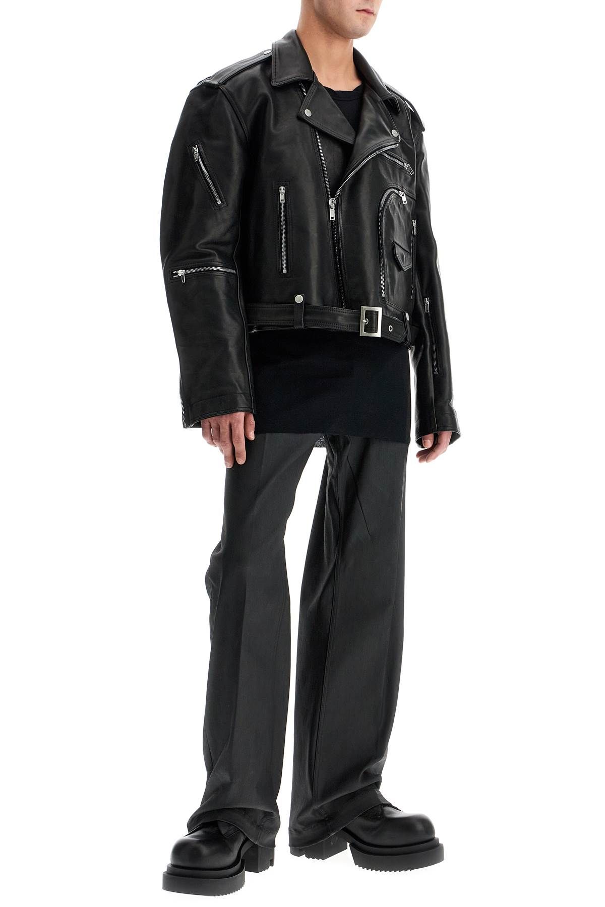 Shop Rick Owens Jumbo Bauhaus Stooges Cropped In Black