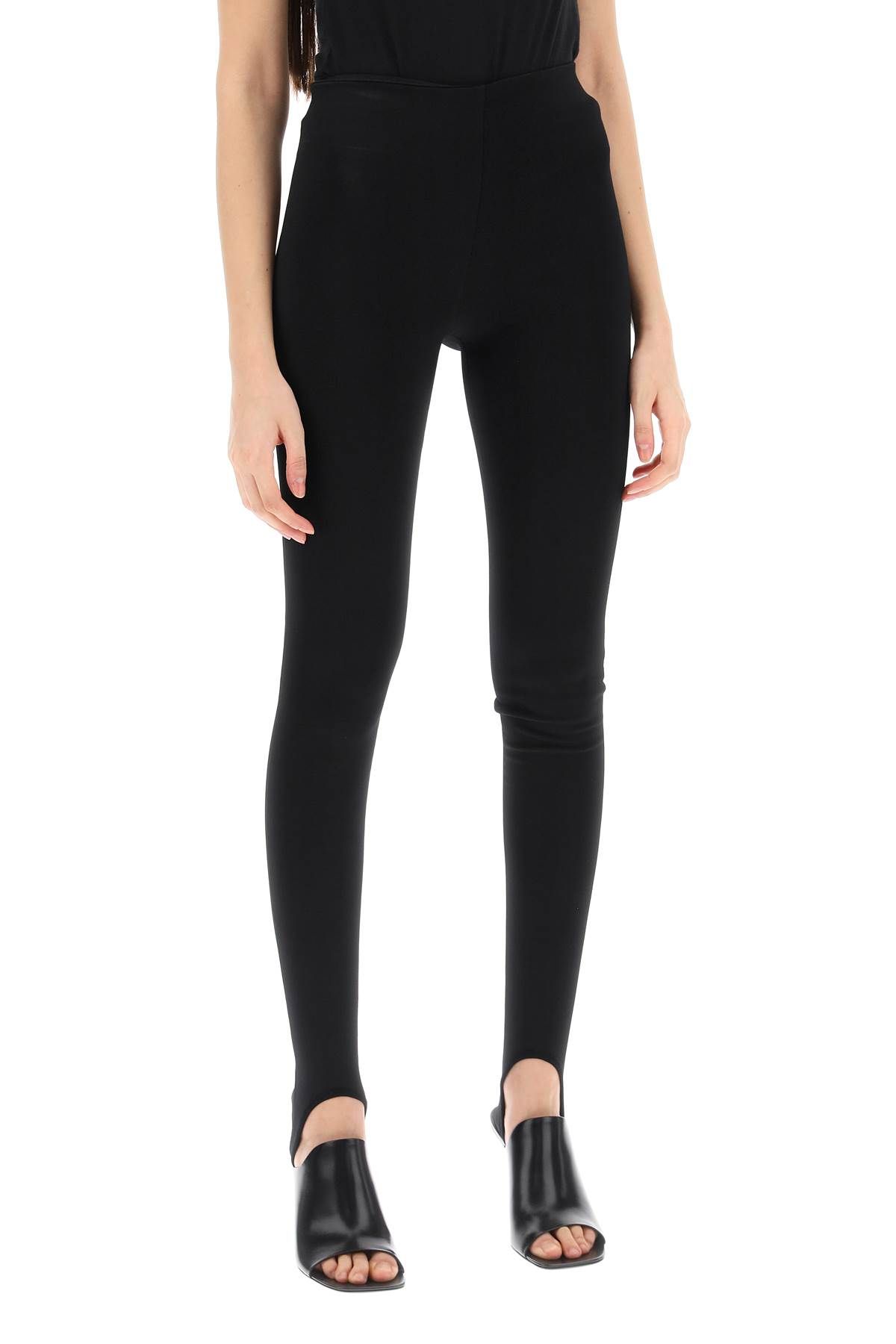 Shop Alaïa Over Heel Leggings In Black