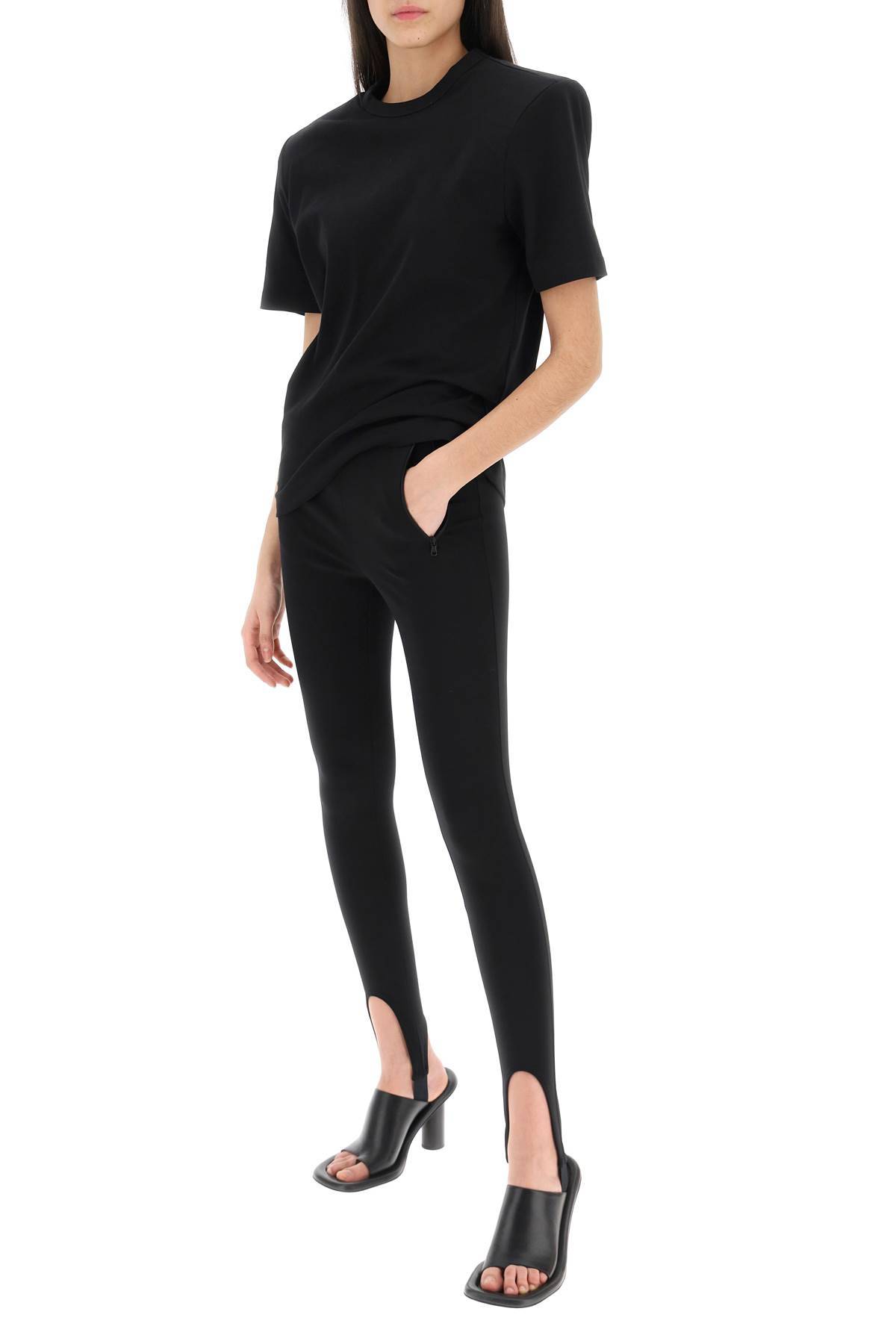 Shop Wardrobe.nyc High-waisted Stirrup Leggings In Black
