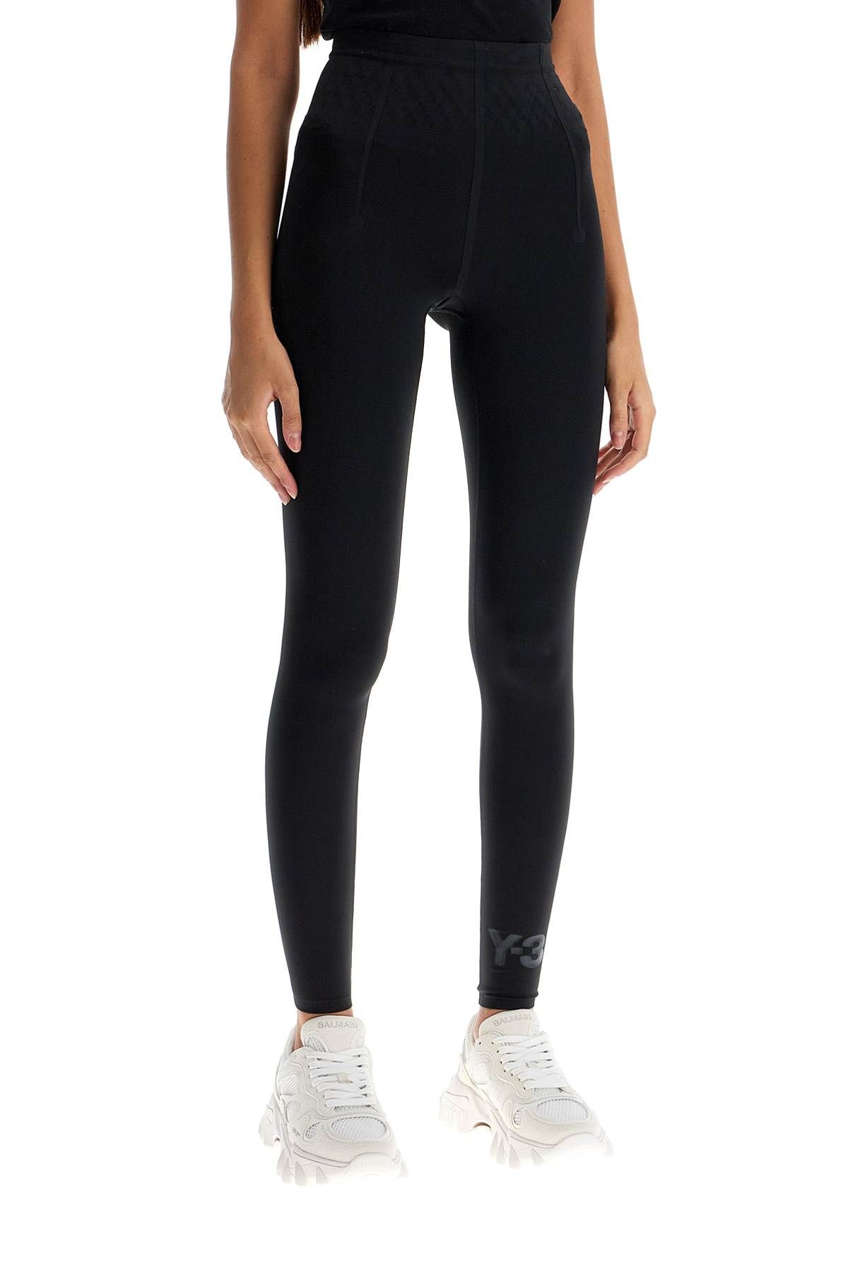 Shop Y-3 Lycra Leggings For In Black