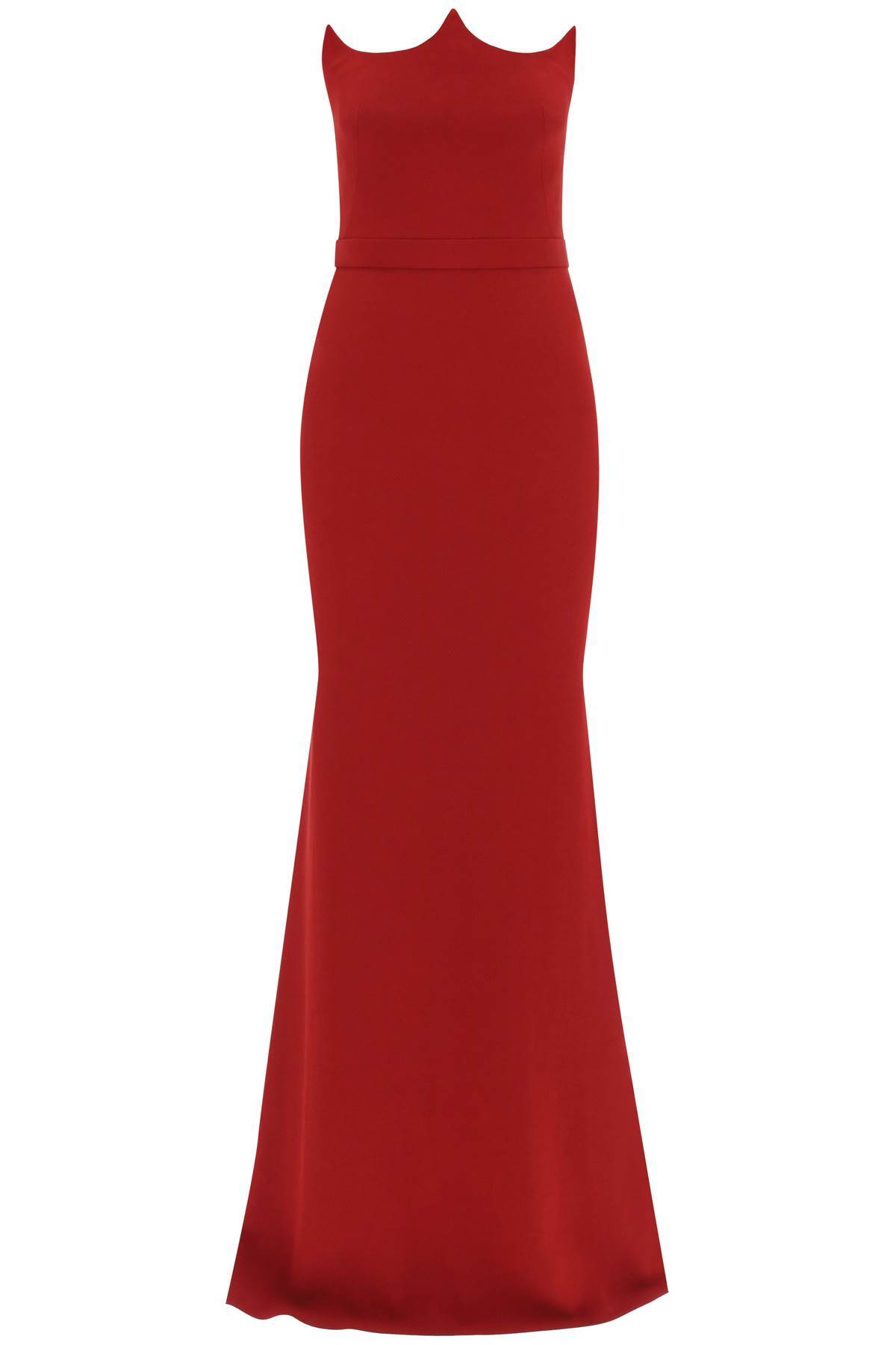 Shop Alexander Mcqueen Peak Corset Evening Dress In Red