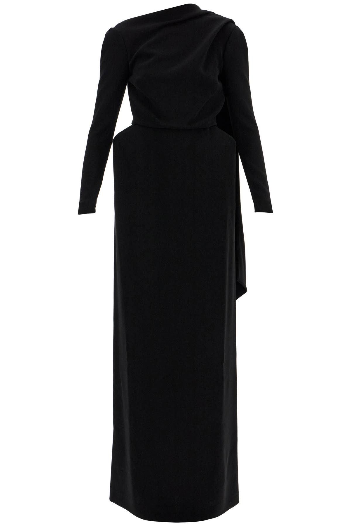 Shop Balenciaga Maxi Dress With Back Panel In Black