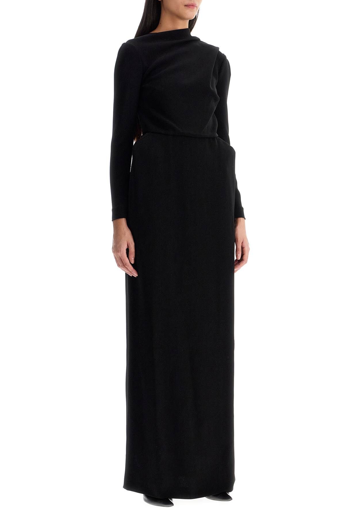 Shop Balenciaga Maxi Dress With Back Panel In Black