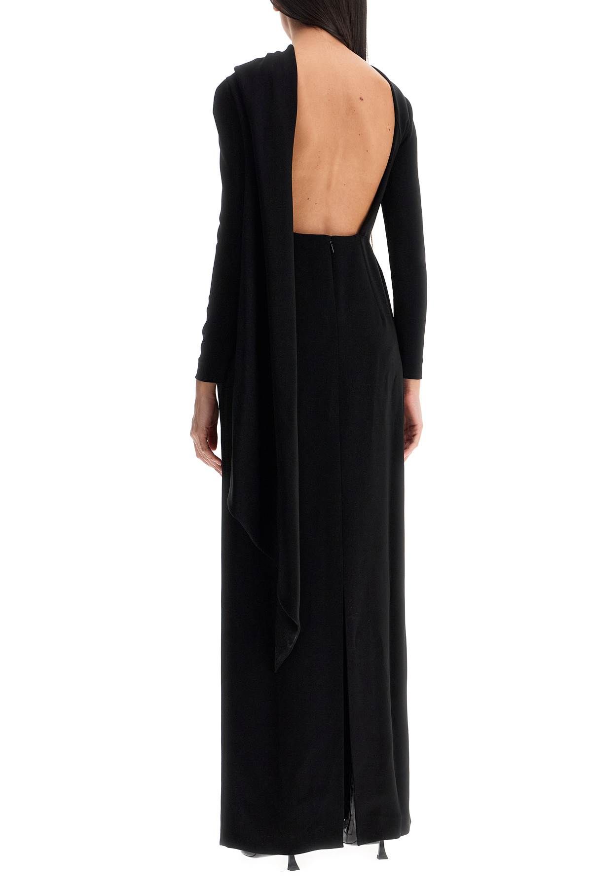 Shop Balenciaga Maxi Dress With Back Panel In Black